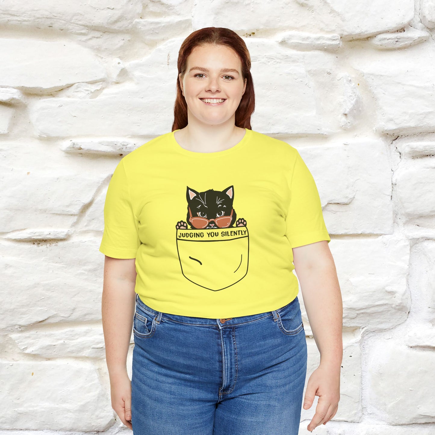 ''Judging You Silently'' | Cat T-Shirt for Men | Nunu&Miao Studio - Nunu&Miao Studio