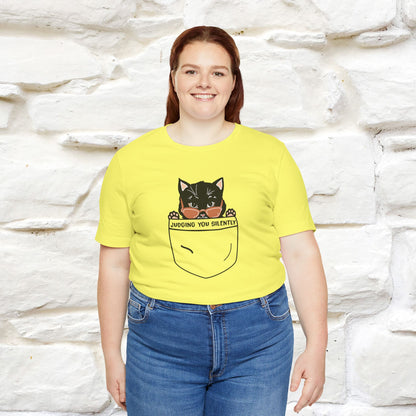 ''Judging You Silently'' | Cat T-Shirt for Men | Nunu&Miao Studio - Nunu&Miao Studio