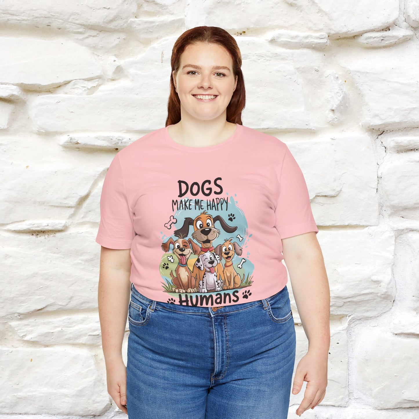 " Dogs Make Me Happy ..."  T-shirt |Nunu&Miao Studio - Nunu&Miao Studio