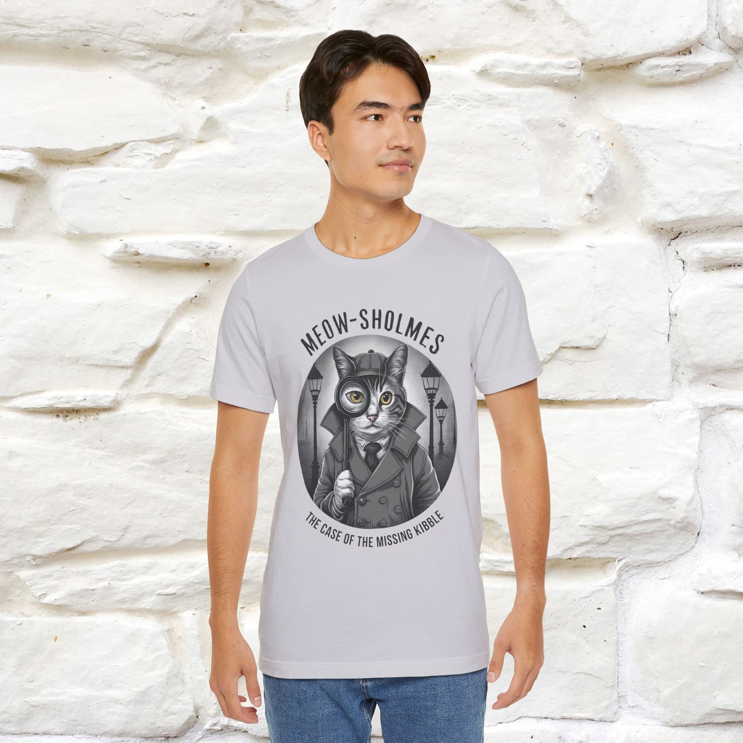 ''Meow-Sholmes: The Case of the Missing Kibble'' | Detective Cat Tee | Nunu&Miao Studio - Nunu&Miao Studio