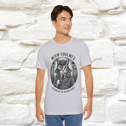 ''Meow-Sholmes: The Case of the Missing Kibble'' | Detective Cat Tee | Nunu&Miao Studio - Nunu&Miao Studio