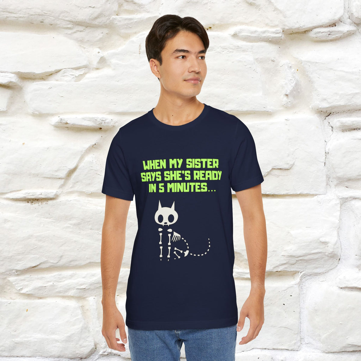 “When my sister says she’s ready in 5 minutes…” | Cat T-Shirt | Nunu&Miao Studio