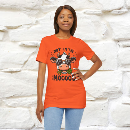 Not In The Moood – Funny Cow Pun T-Shirt | Nunu & Miao Studio - Nunu&Miao Studio