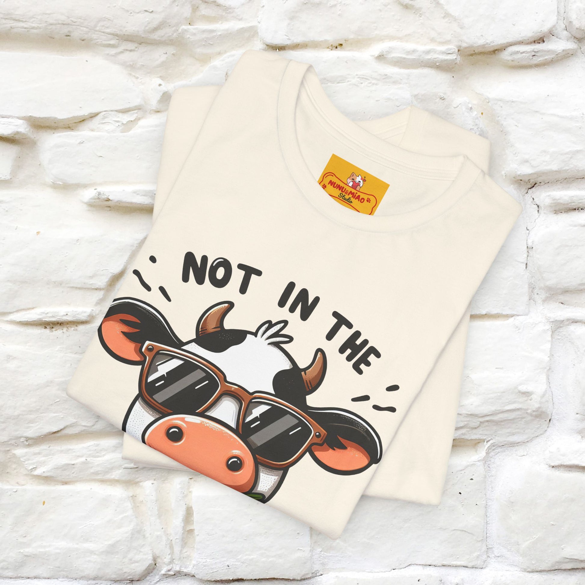 Not In The Moood – Funny Cow Pun T-Shirt | Nunu & Miao Studio - Nunu&Miao Studio