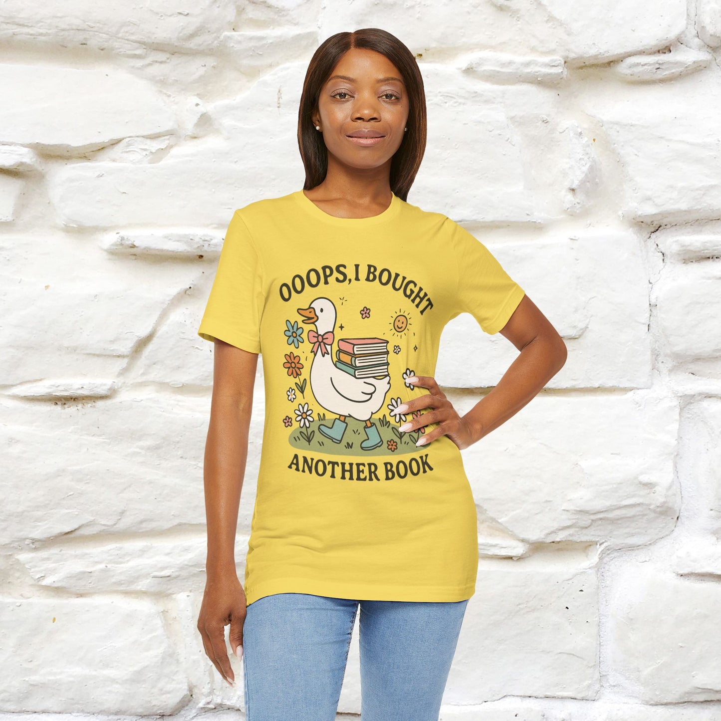 "Oooops I Bought Another Book" Funny Goose T-shirt |Nunu&Miao Studio - Nunu&Miao Studio