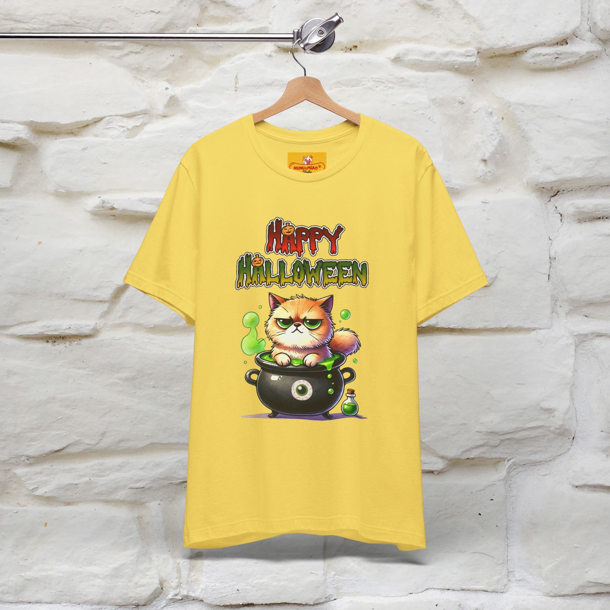 "Angry Cat Happy Halloween" Cat  T-shirt |Nunu&Miao Studio - Nunu&Miao Studio