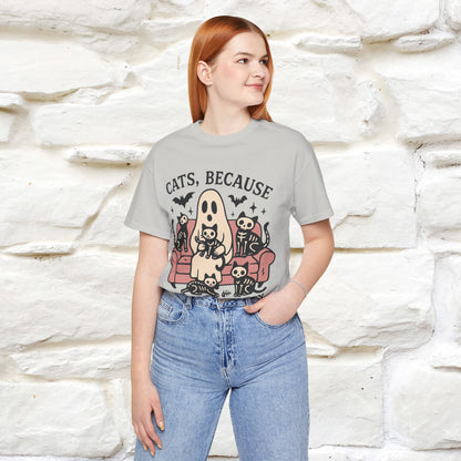 "Cat Because People Are Creepy" Halloween Cat T-shirt |Nunu&Miao Studio - Nunu&Miao Studio