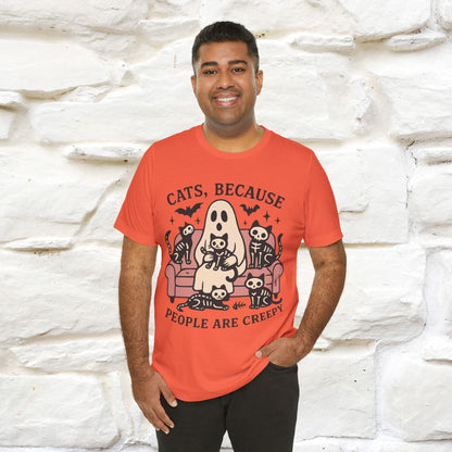 "Cat Because People Are Creepy" Halloween Cat T-shirt |Nunu&Miao Studio - Nunu&Miao Studio