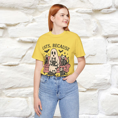 "Cat Because People Are Creepy" Halloween Cat T-shirt |Nunu&Miao Studio - Nunu&Miao Studio