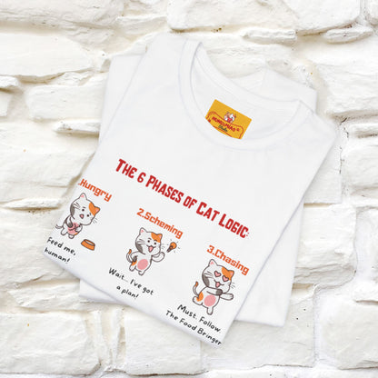 "The 6 Phases of Cat Logic" Hilarious Cat T-Shirt  | Nunu&Miao Studio - Nunu&Miao Studio
