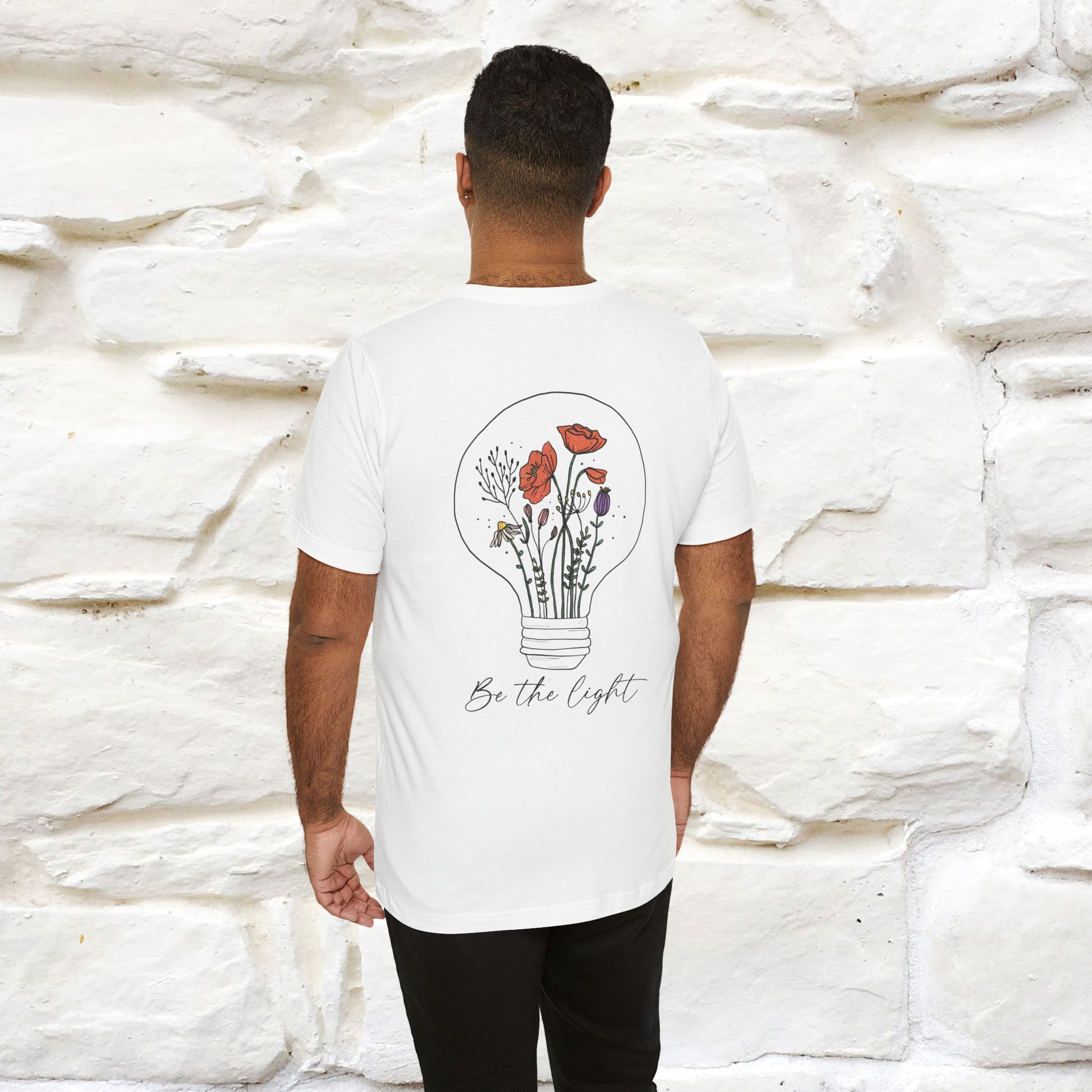 "Be The Light" Cat T-Shirt | Front & Back Design | Nunu&Miao Studio - Nunu&Miao Studio