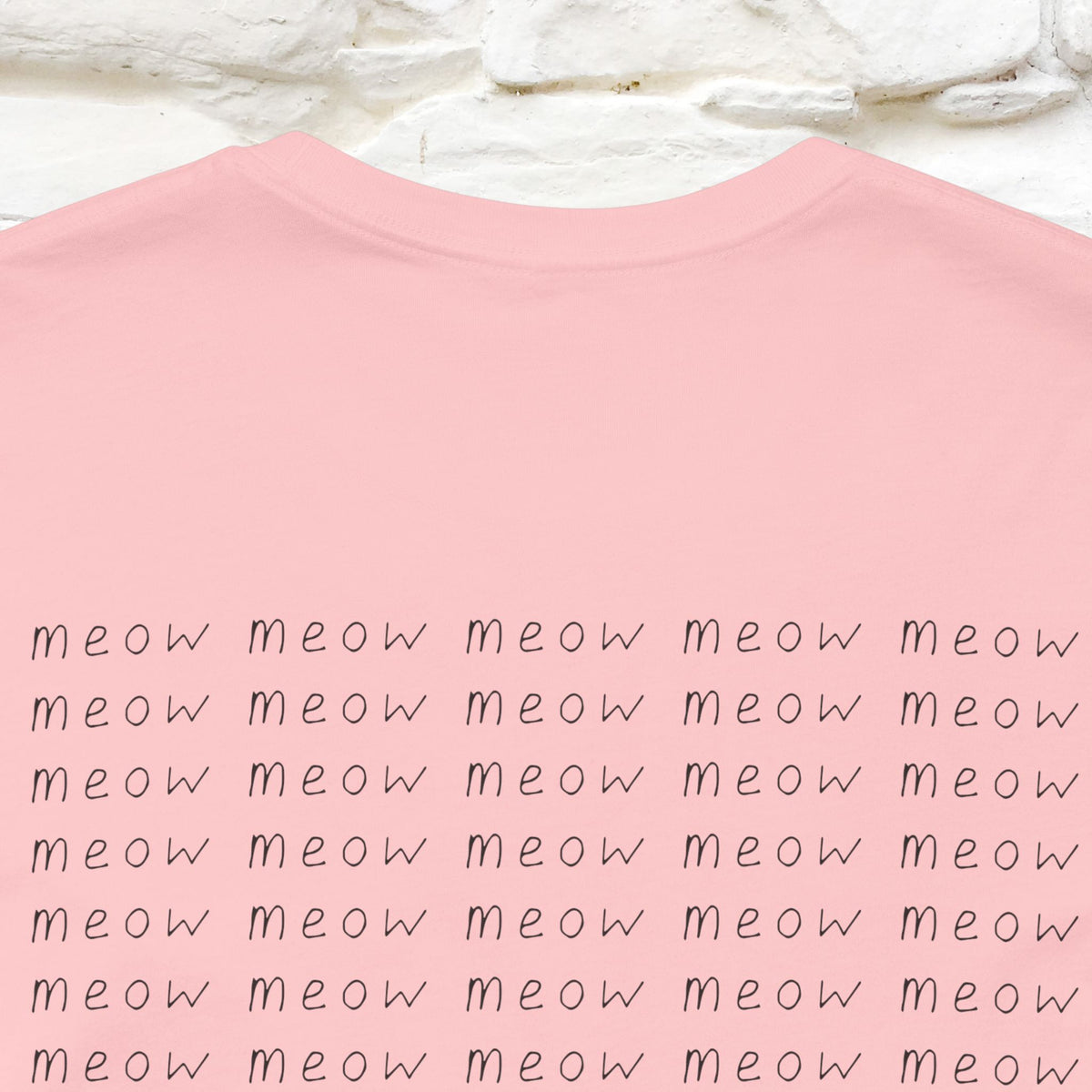 "Meow Meow Meow" Cat T-Shirt | Front & Back Design | Nunu&Miao Studio