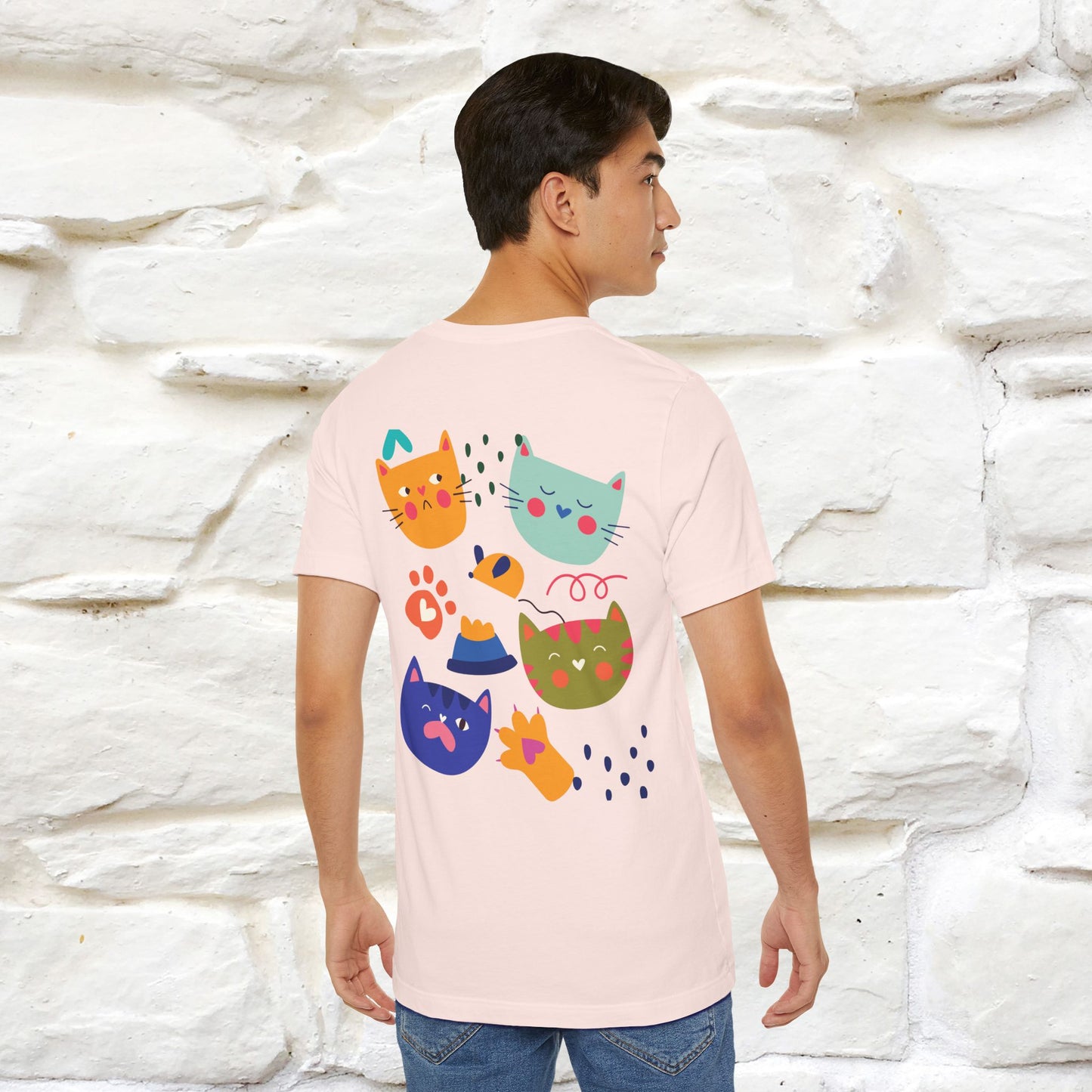 ''The Power Of Meow'' Cat T-Shirt Front and Back Design | Nunu&Miao Studio - Nunu&Miao Studio