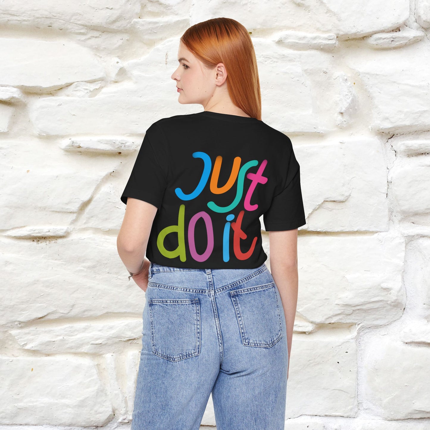 "Yes, Just Do It" Cat T-Shirt| Front & Back Design | Nunu&Miao Studio - Nunu&Miao Studio