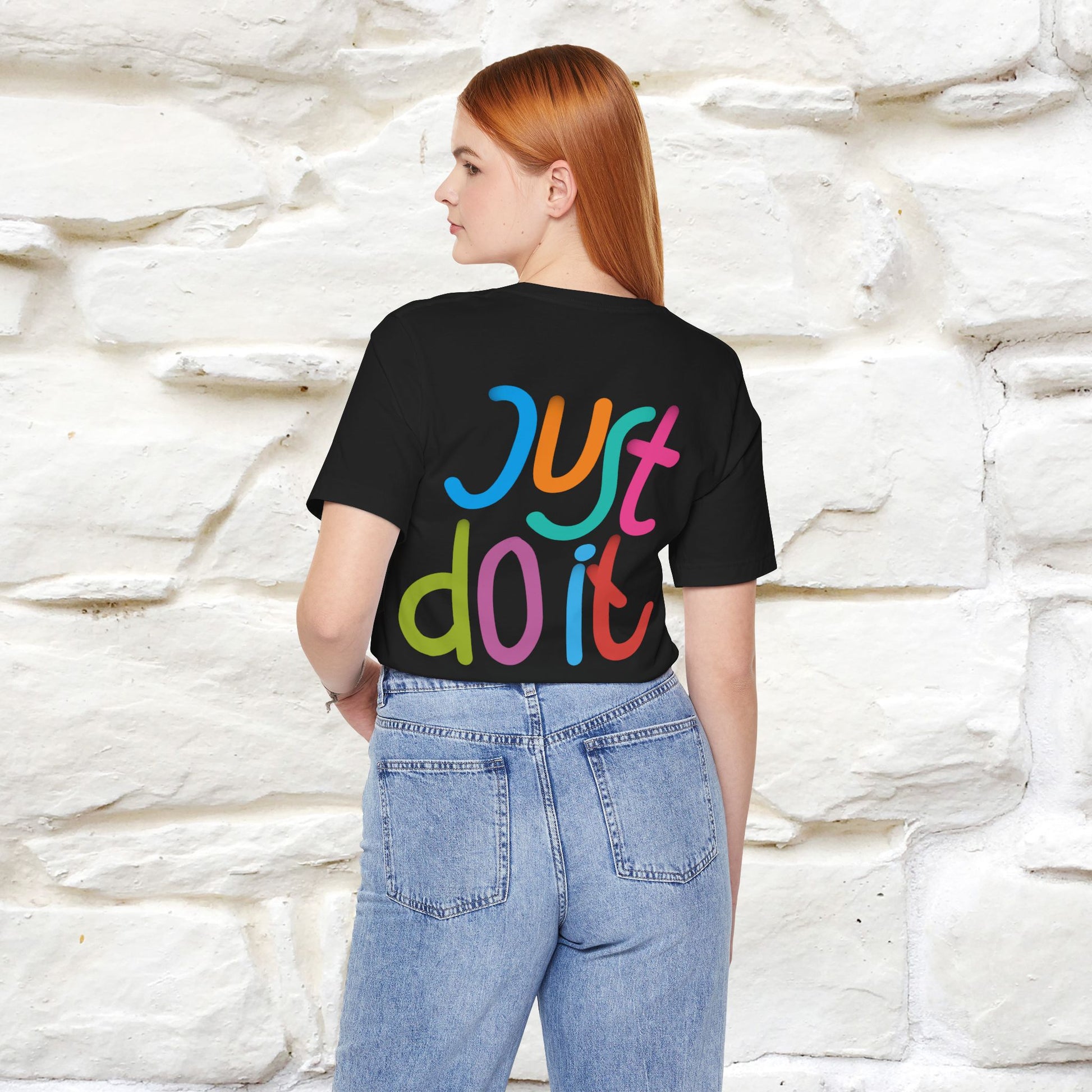 "Yes, Just Do It" Cat T-Shirt| Front & Back Design | Nunu&Miao Studio - Nunu&Miao Studio