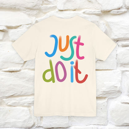 "Yes, Just Do It" Cat T-Shirt| Front & Back Design | Nunu&Miao Studio - Nunu&Miao Studio