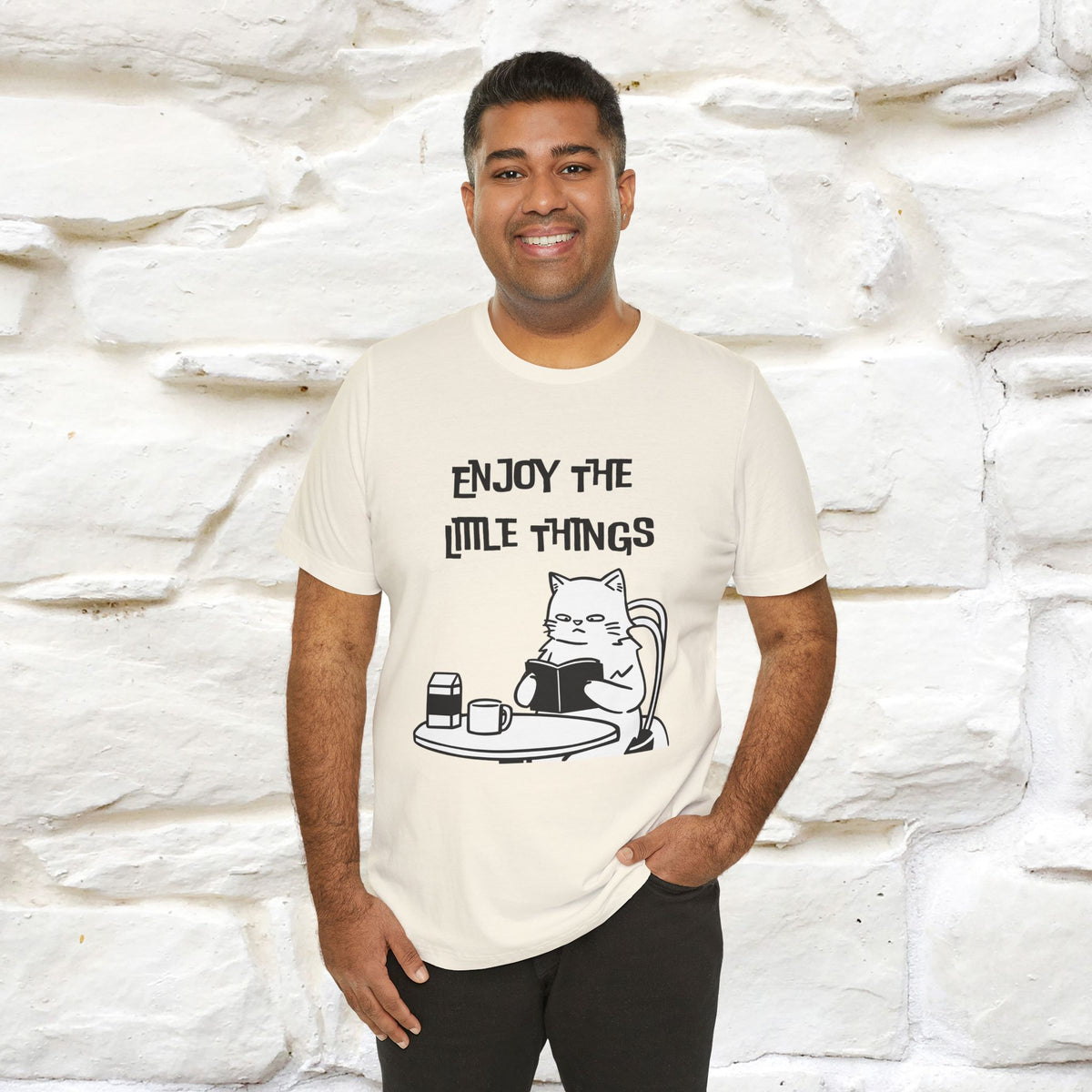 "Enjoy The Little Things." Cat T-Shirt | Nunu&Miao Studio