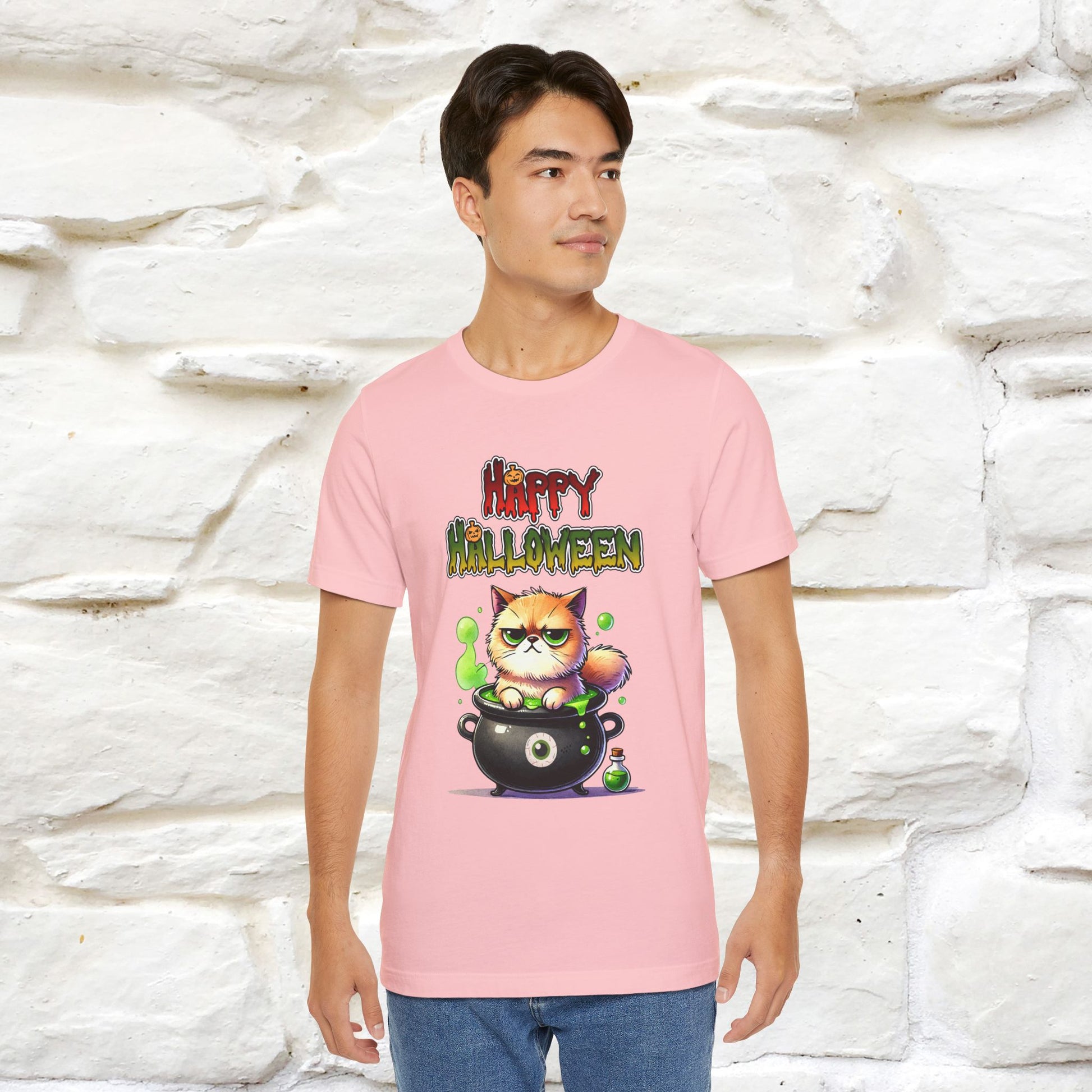"Angry Cat Happy Halloween" Cat  T-shirt |Nunu&Miao Studio - Nunu&Miao Studio