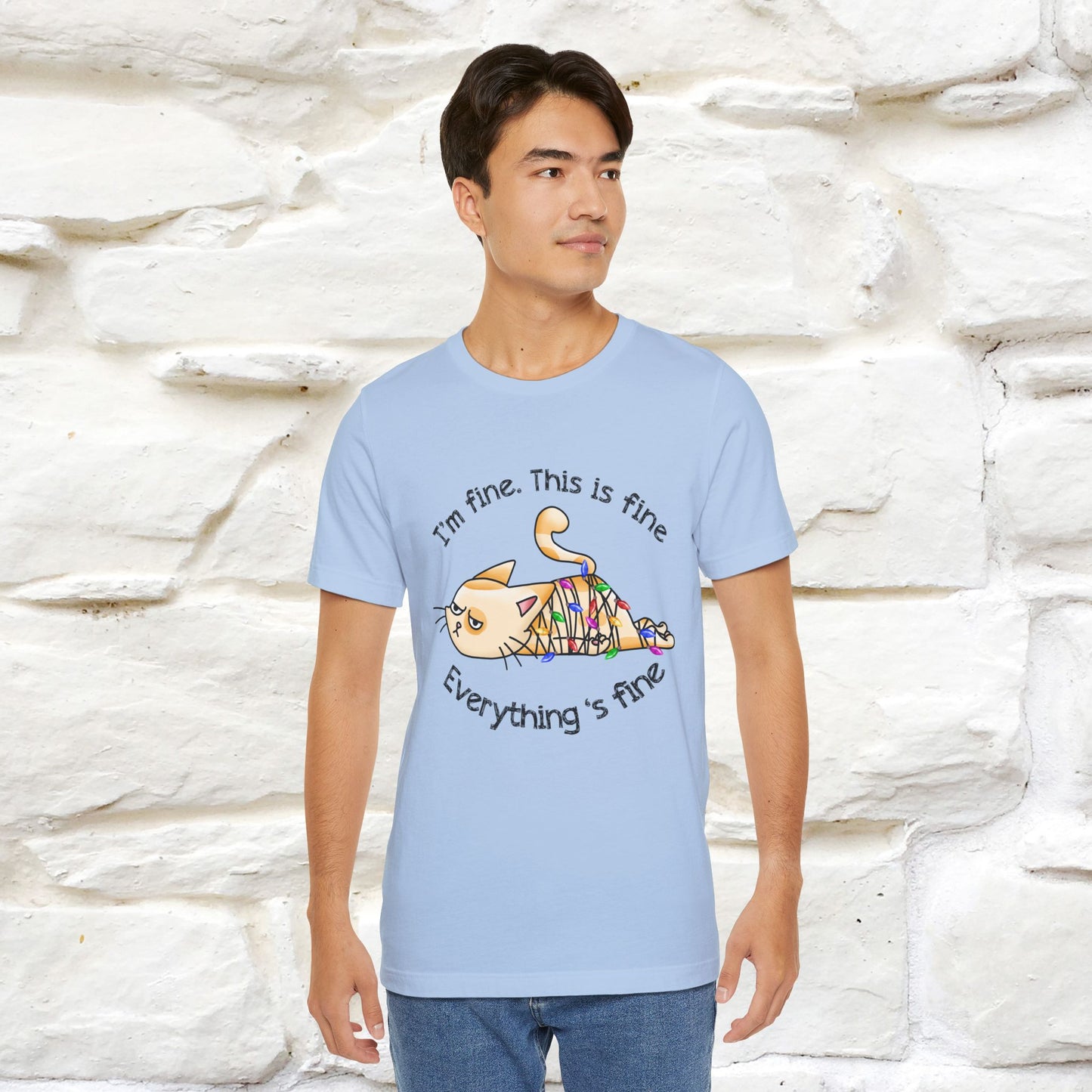 "This Is Fine" |Funny Cat T-Shirt | Nunu&Miao Studio