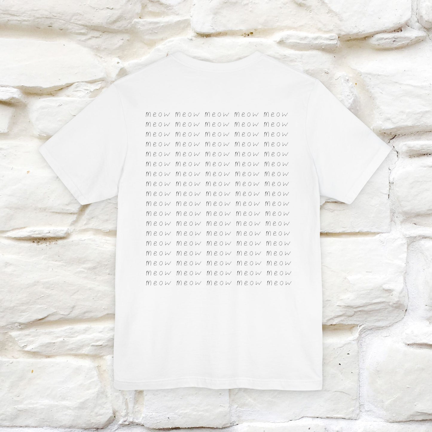 "Meow Meow Meow" Cat T-Shirt | Front & Back Design | Nunu&Miao Studio - Nunu&Miao Studio