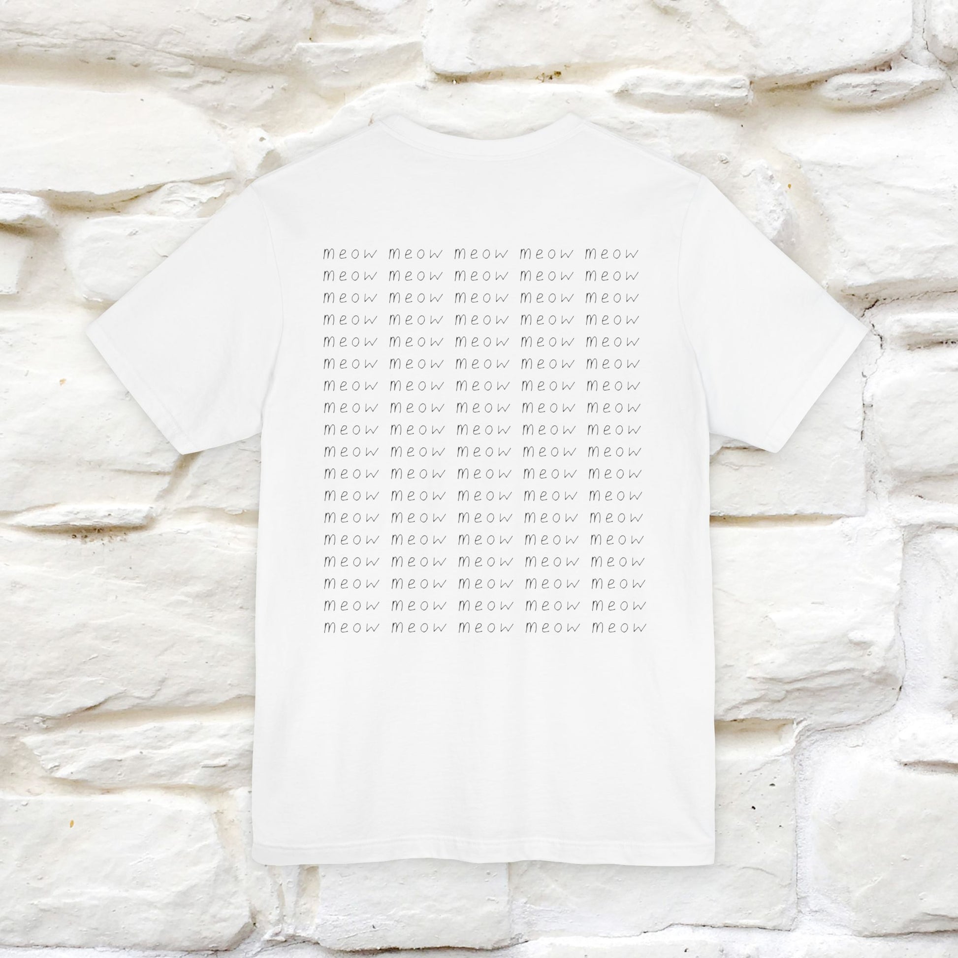 "Meow Meow Meow" Cat T-Shirt | Front & Back Design | Nunu&Miao Studio - Nunu&Miao Studio