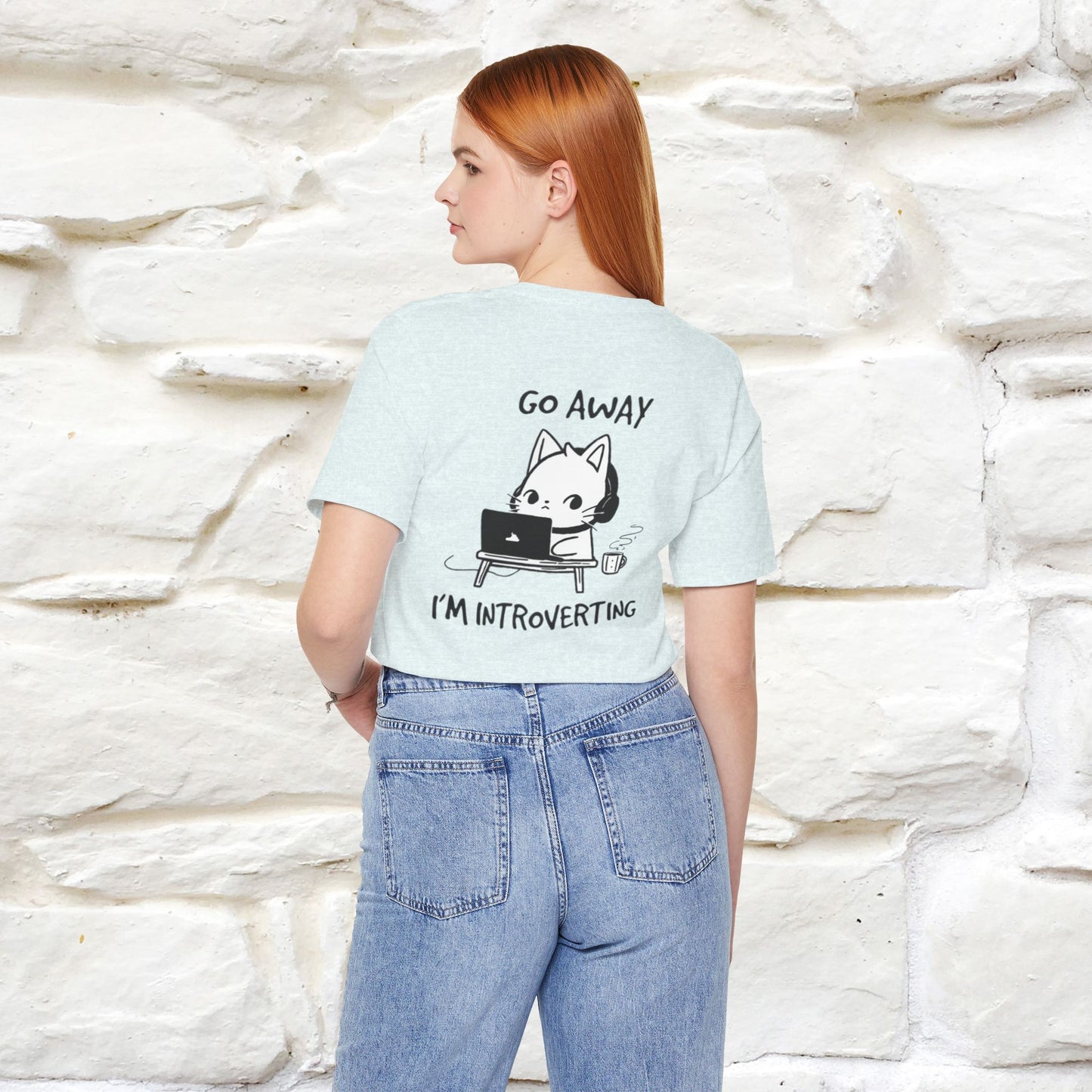 ''Go Away, I’m Introverting'' Cat T-Shirt | Nunu & Miao Studio - Nunu&Miao Studio