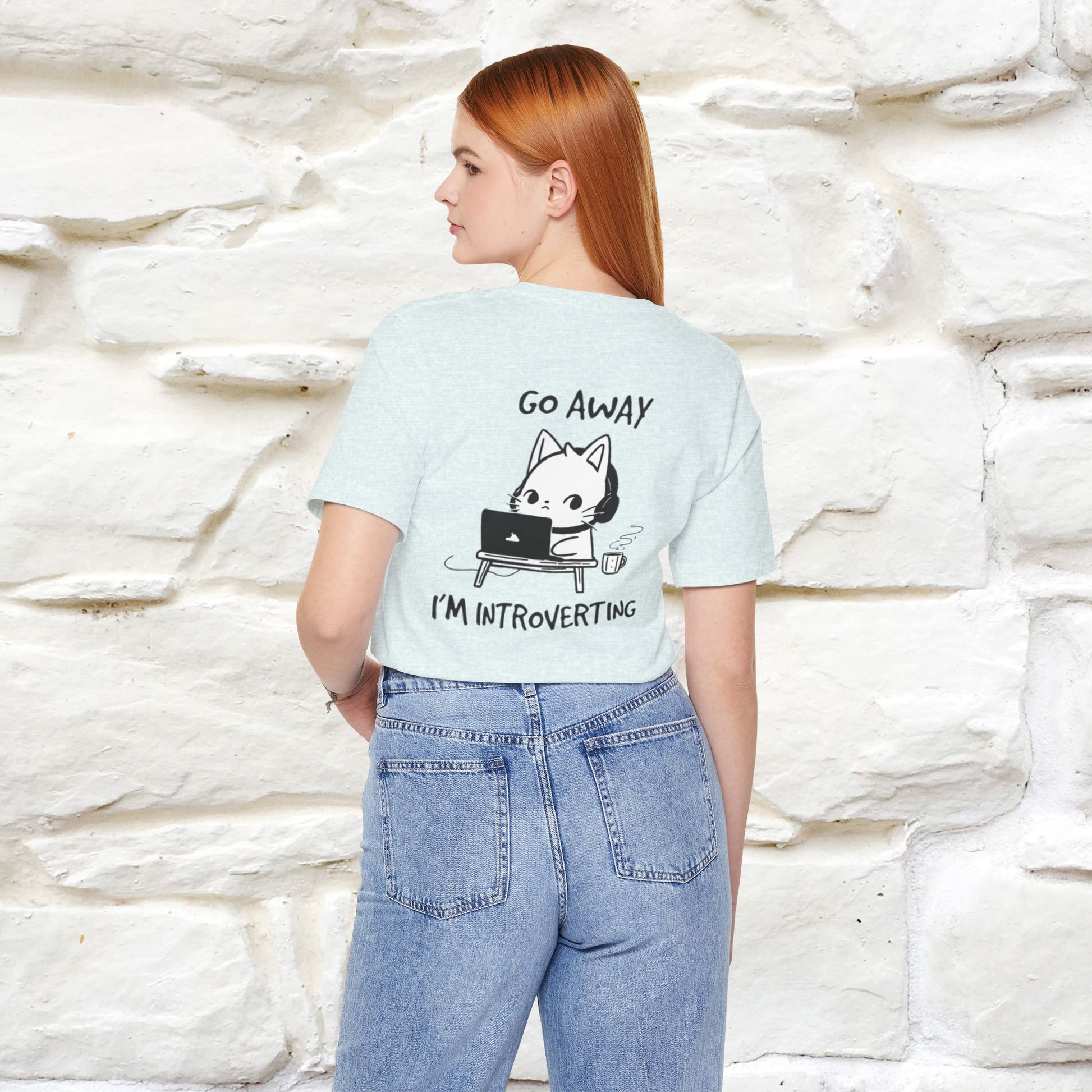 ''Go Away, I’m Introverting'' Cat T-Shirt | Nunu & Miao Studio - Nunu&Miao Studio
