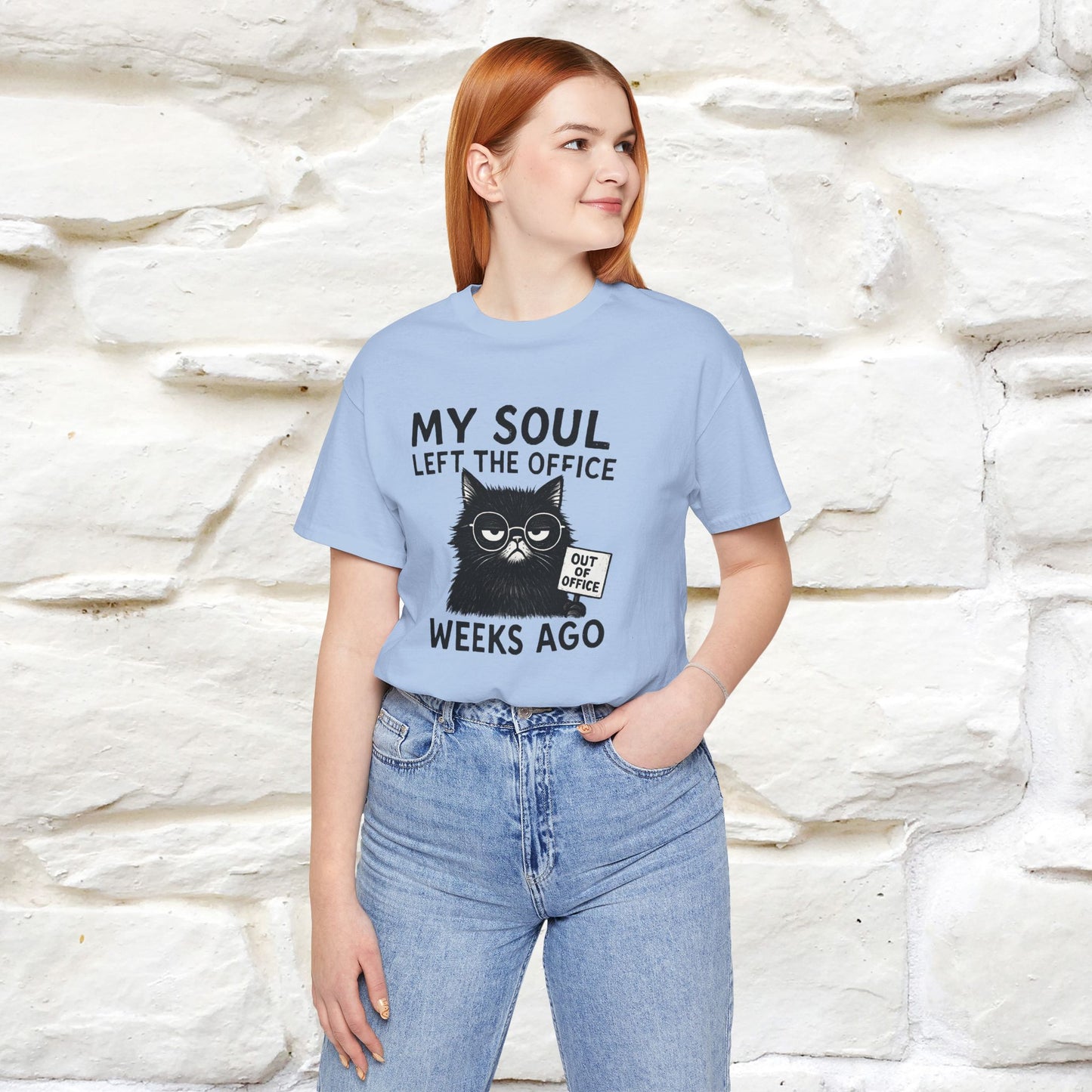 "My Soul Left The Office..." |Funny Cat T-Shirt | Nunu&Miao Studio - Nunu&Miao Studio