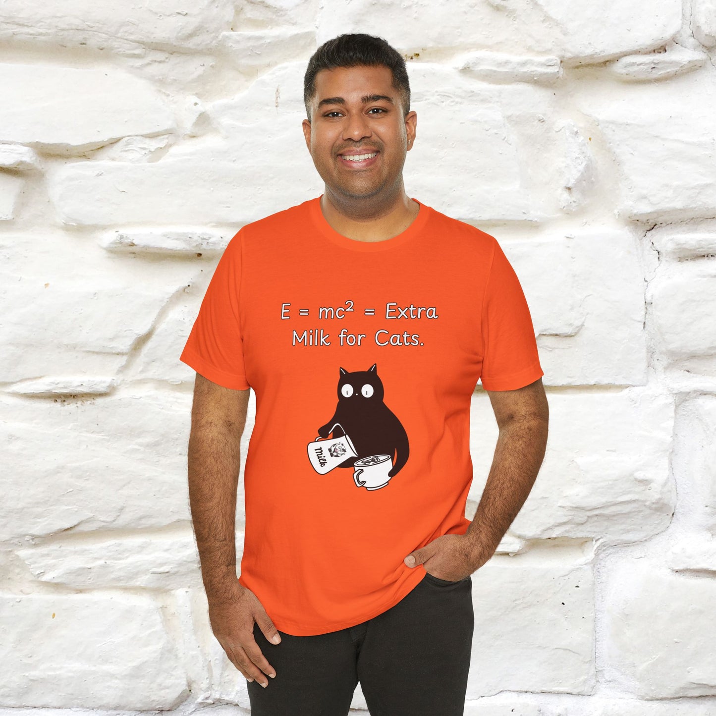 ''E = mc² = Extra Milk for Cats.''| Funny T-Shirt | Nunu&Miao Studio