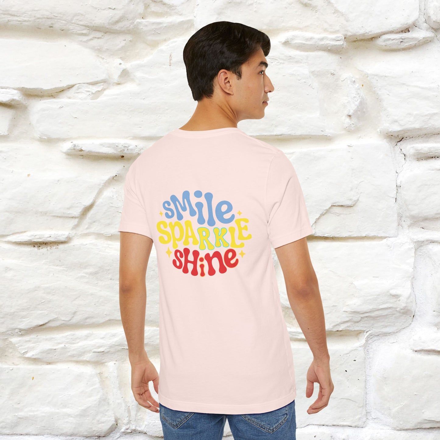 "Smile, Sparkle, Shine" Cat T-Shirt | Front & Back Design | Nunu&Miao Studio - Nunu&Miao Studio