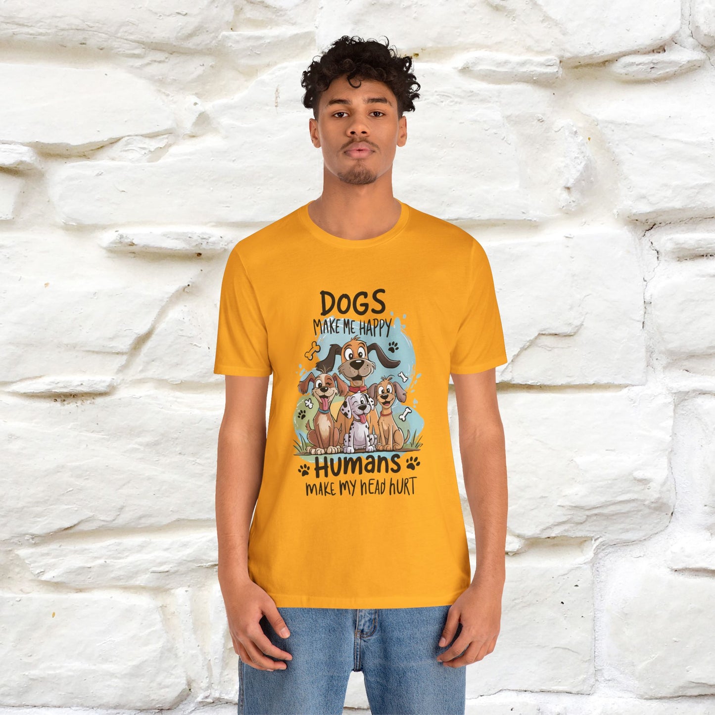" Dogs Make Me Happy ..."  T-shirt |Nunu&Miao Studio - Nunu&Miao Studio