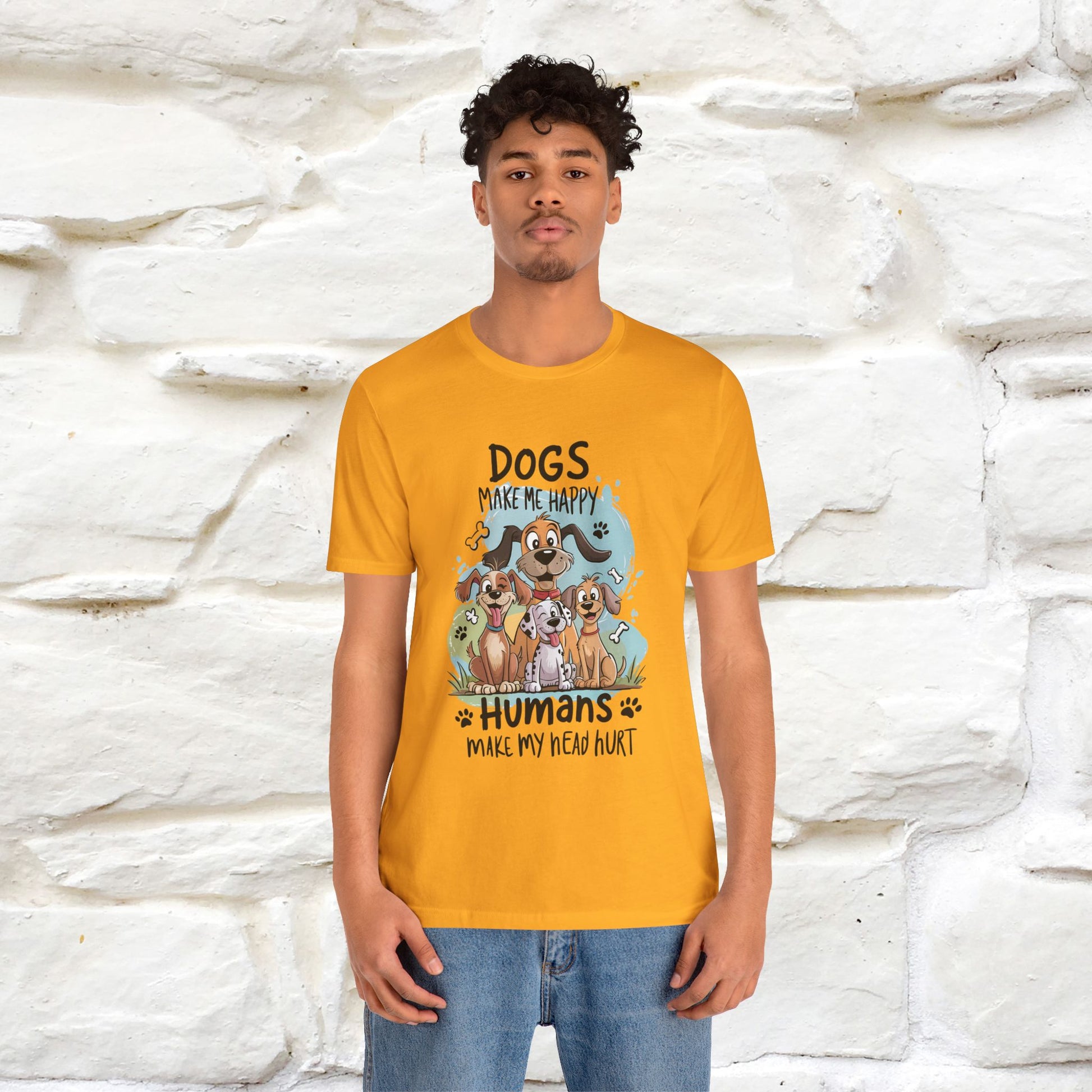 " Dogs Make Me Happy ..."  T-shirt |Nunu&Miao Studio - Nunu&Miao Studio