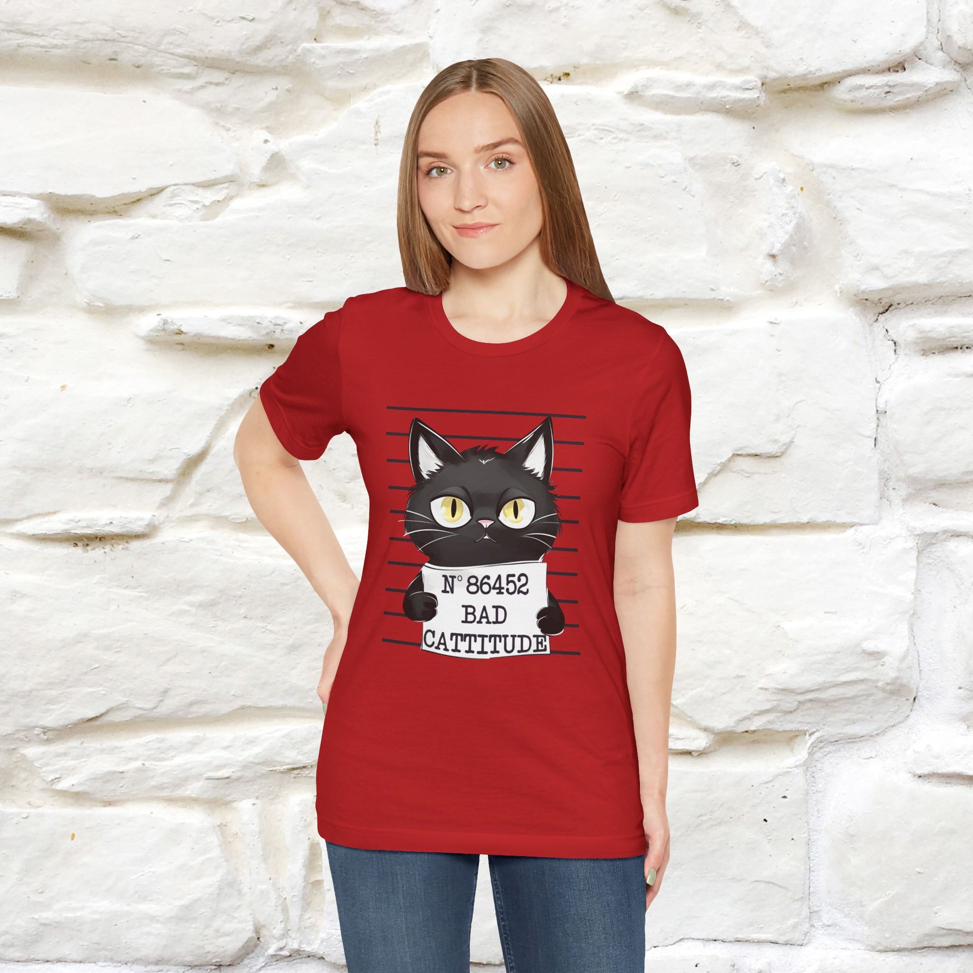 "Bad Cattitude" T-Shirt for Men & Women | 100% Cotton* - Nunu&Miao Studio