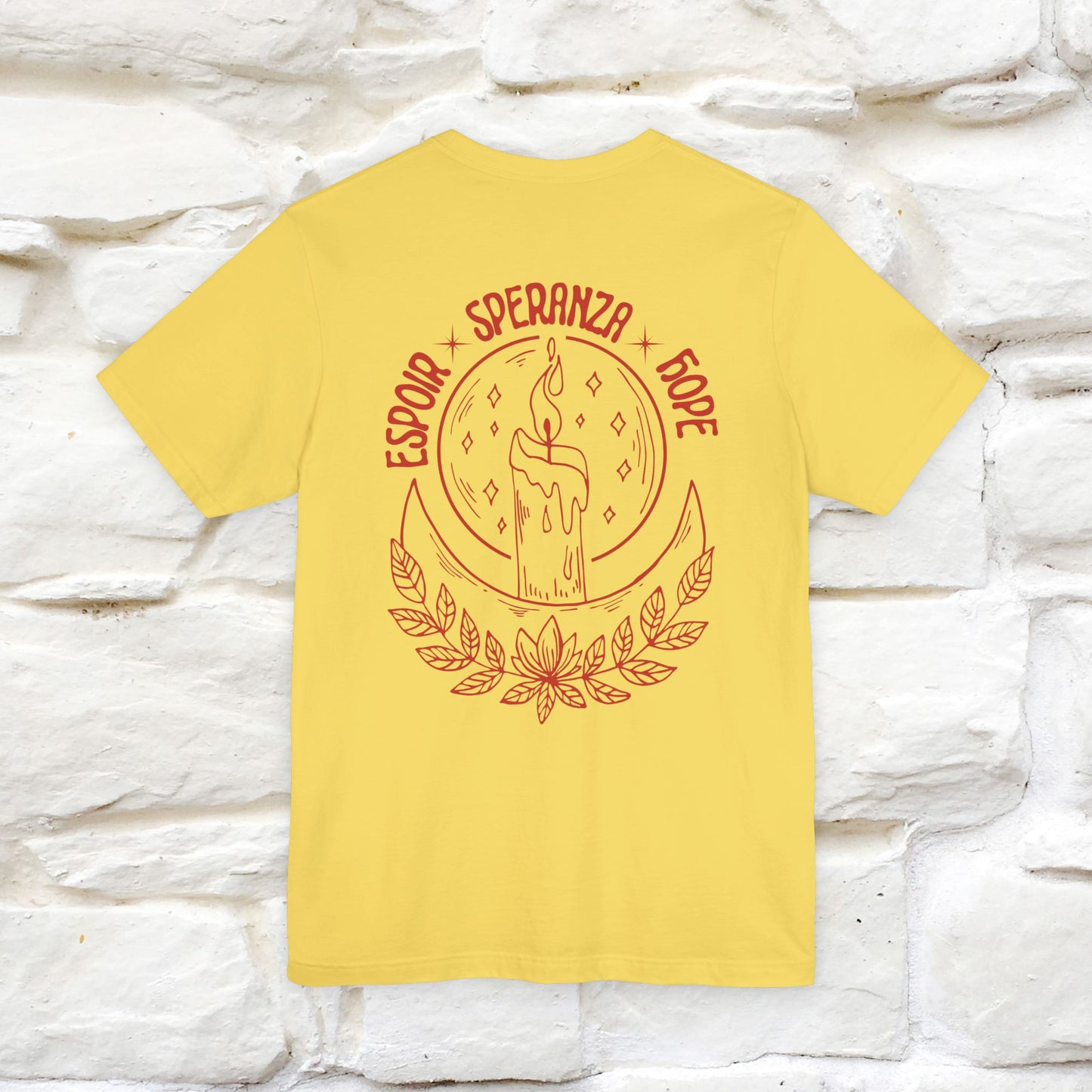 "Espoir Speranza Hope'' Cat T-Shirt Front and Back Design | Nunu&Miao Studio - Nunu&Miao Studio