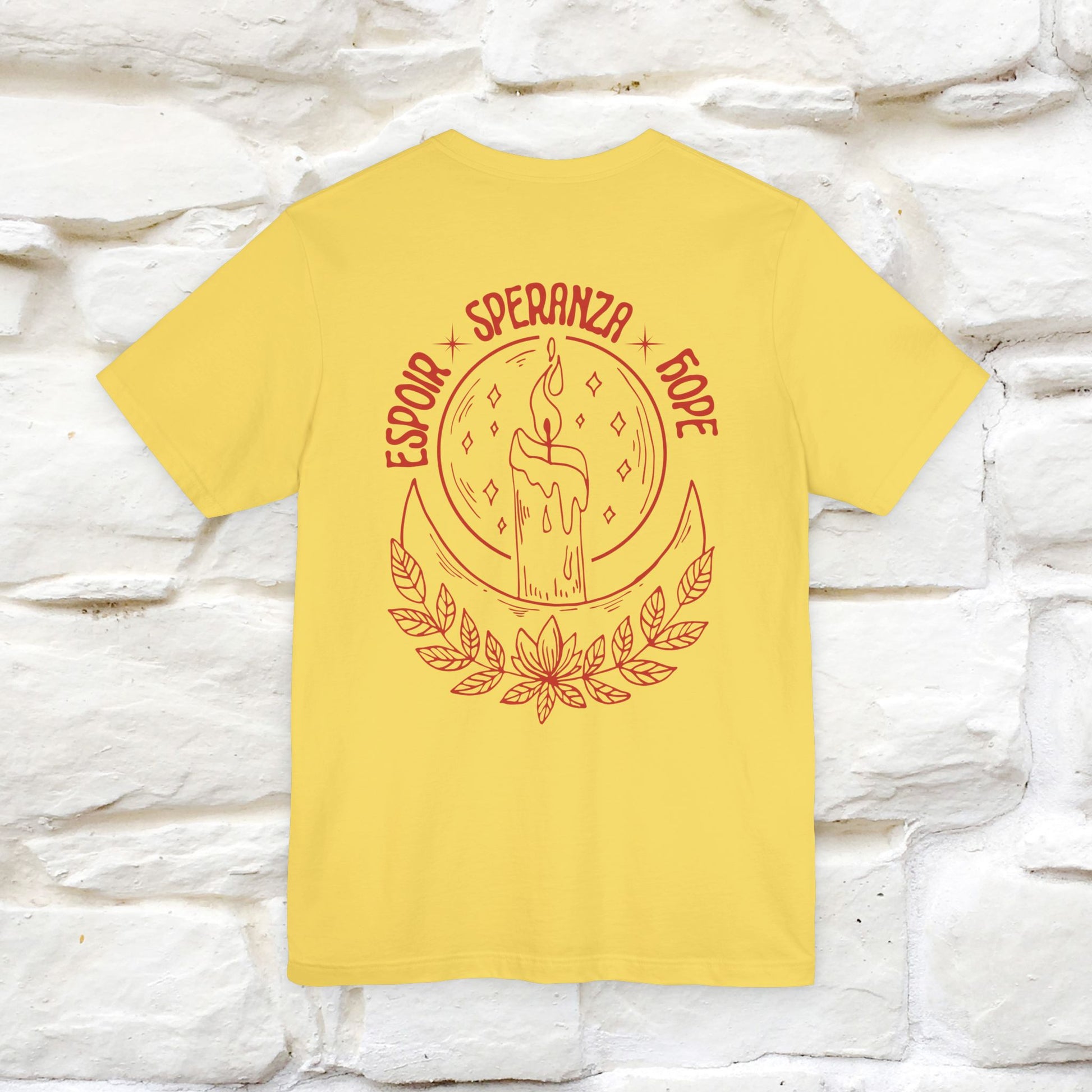 "Espoir Speranza Hope'' Cat T-Shirt Front and Back Design | Nunu&Miao Studio - Nunu&Miao Studio