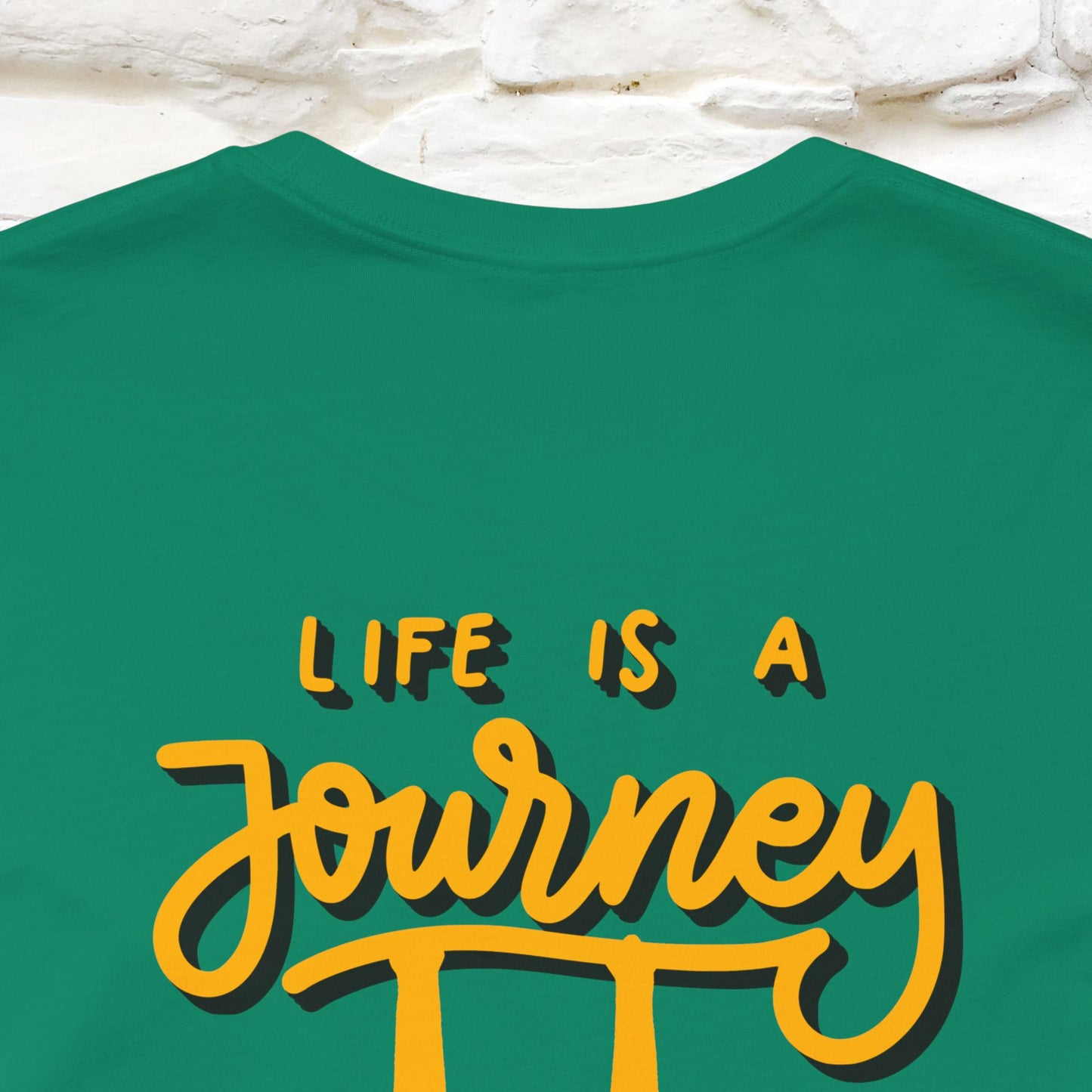 "Life Is A Journey'' Cat T-Shirt | Front & Back Design | Nunu&Miao Studio - Nunu&Miao Studio