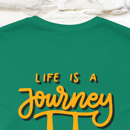 "Life Is A Journey'' Cat T-Shirt | Front & Back Design | Nunu&Miao Studio - Nunu&Miao Studio