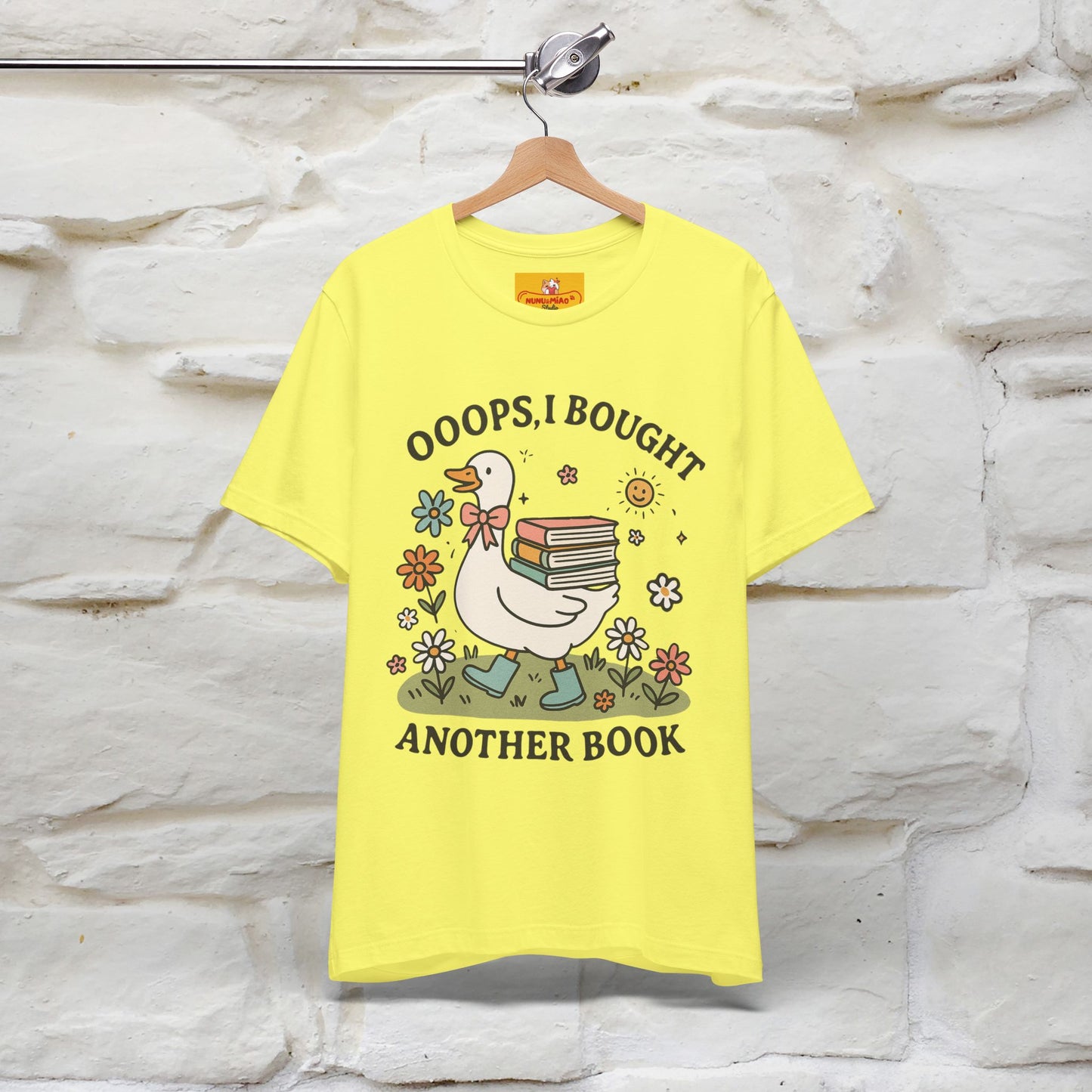"Oooops I Bought Another Book" Funny Goose T-shirt |Nunu&Miao Studio - Nunu&Miao Studio