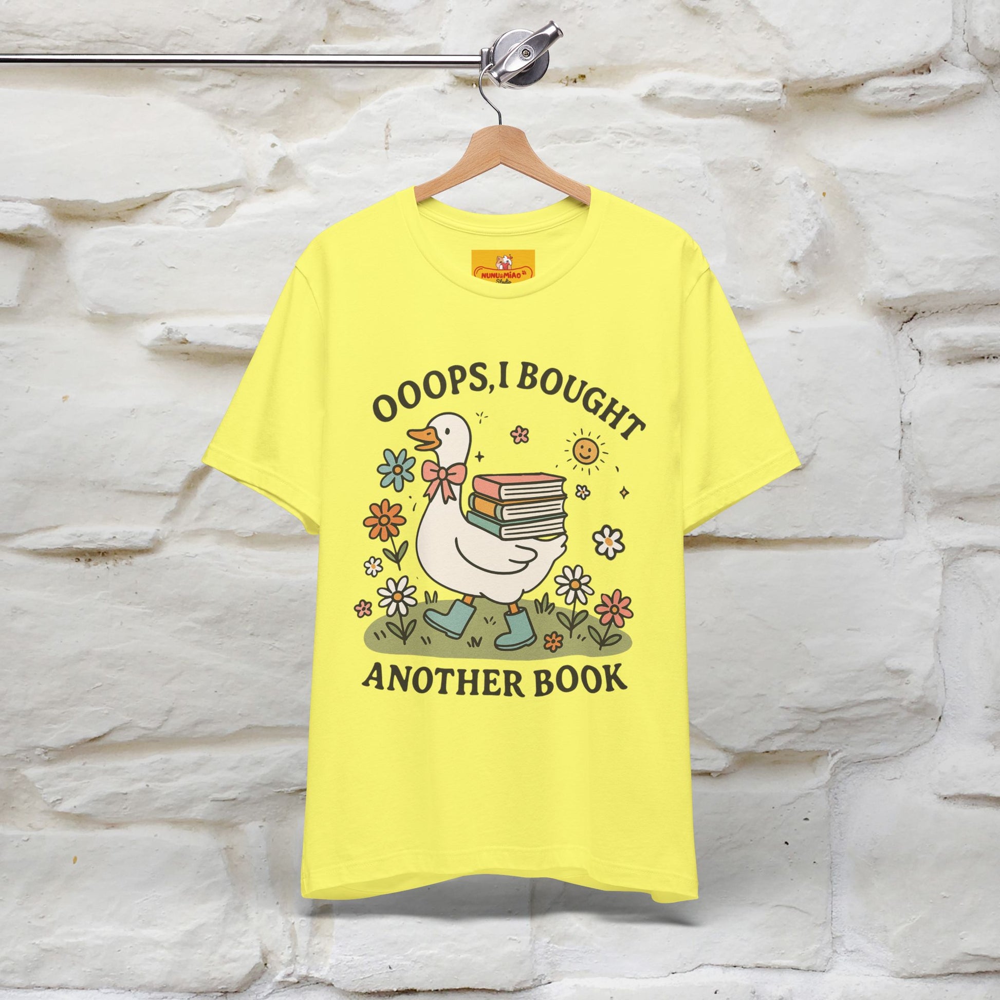 "Oooops I Bought Another Book" Funny Goose T-shirt |Nunu&Miao Studio - Nunu&Miao Studio