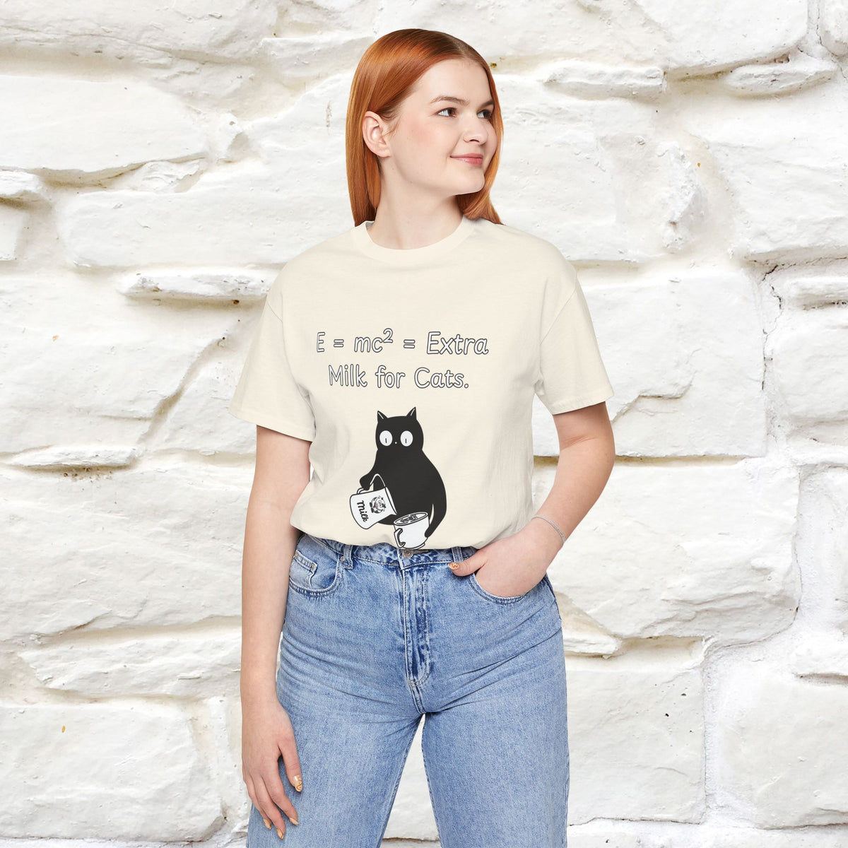 ''E = mc² = Extra Milk for Cats.''| Funny T-Shirt | Nunu&Miao Studio