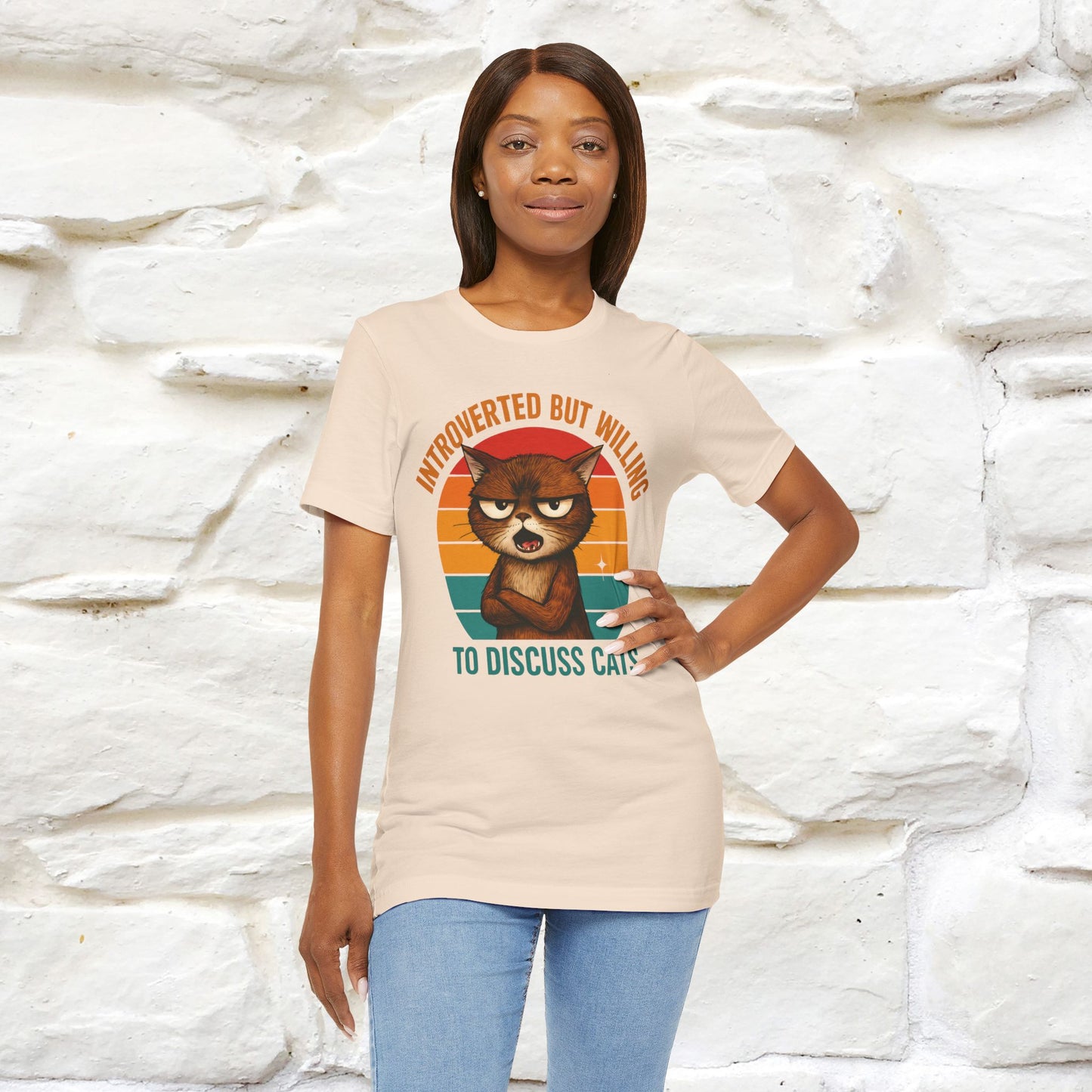 "Introverted But Willing To Discuss Cats" Antisocial Cat T-shirt |Nunu&Miao Studio - Nunu&Miao Studio