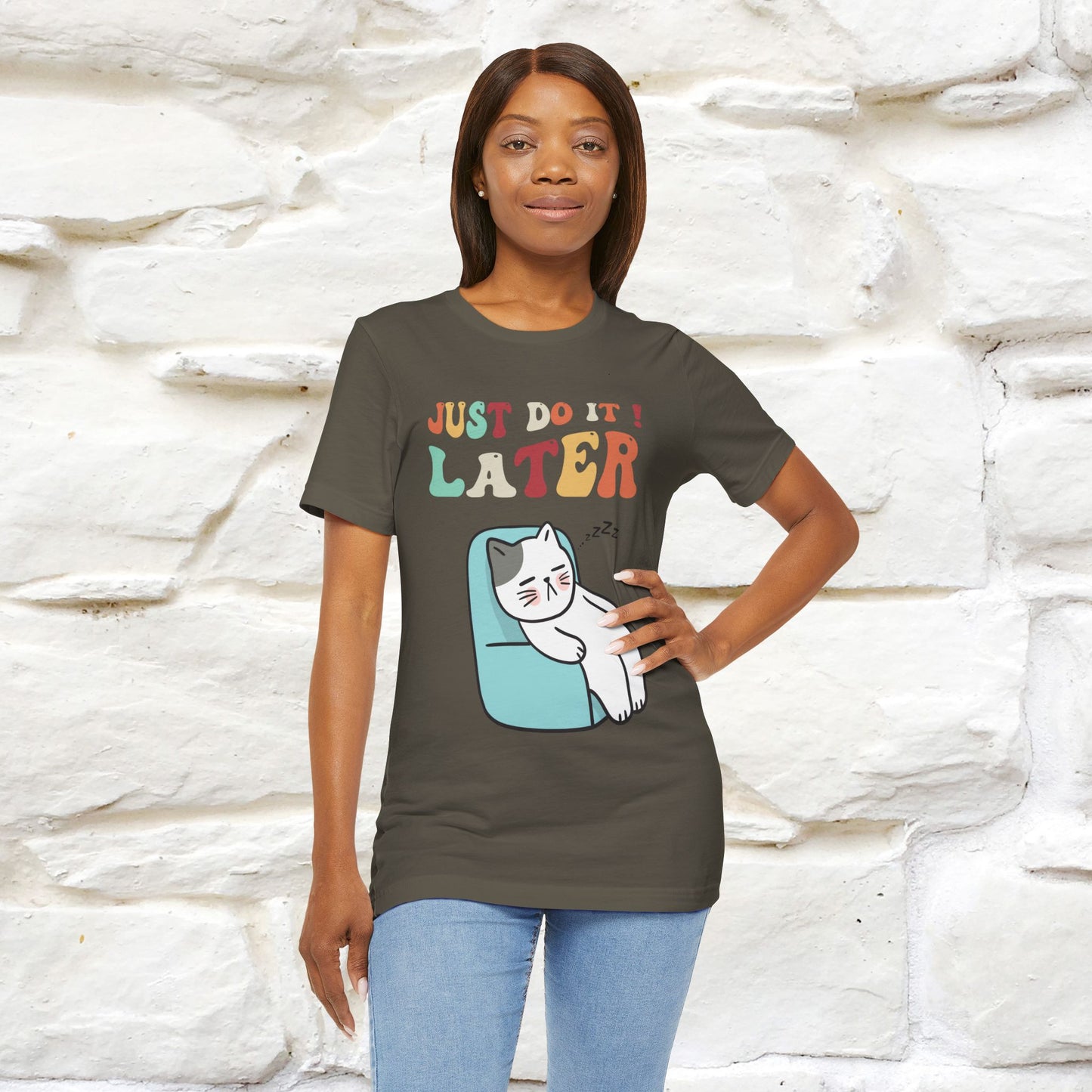 "Just Do It Later" Cat T-shirt |Nunu&Miao Studio - Nunu&Miao Studio