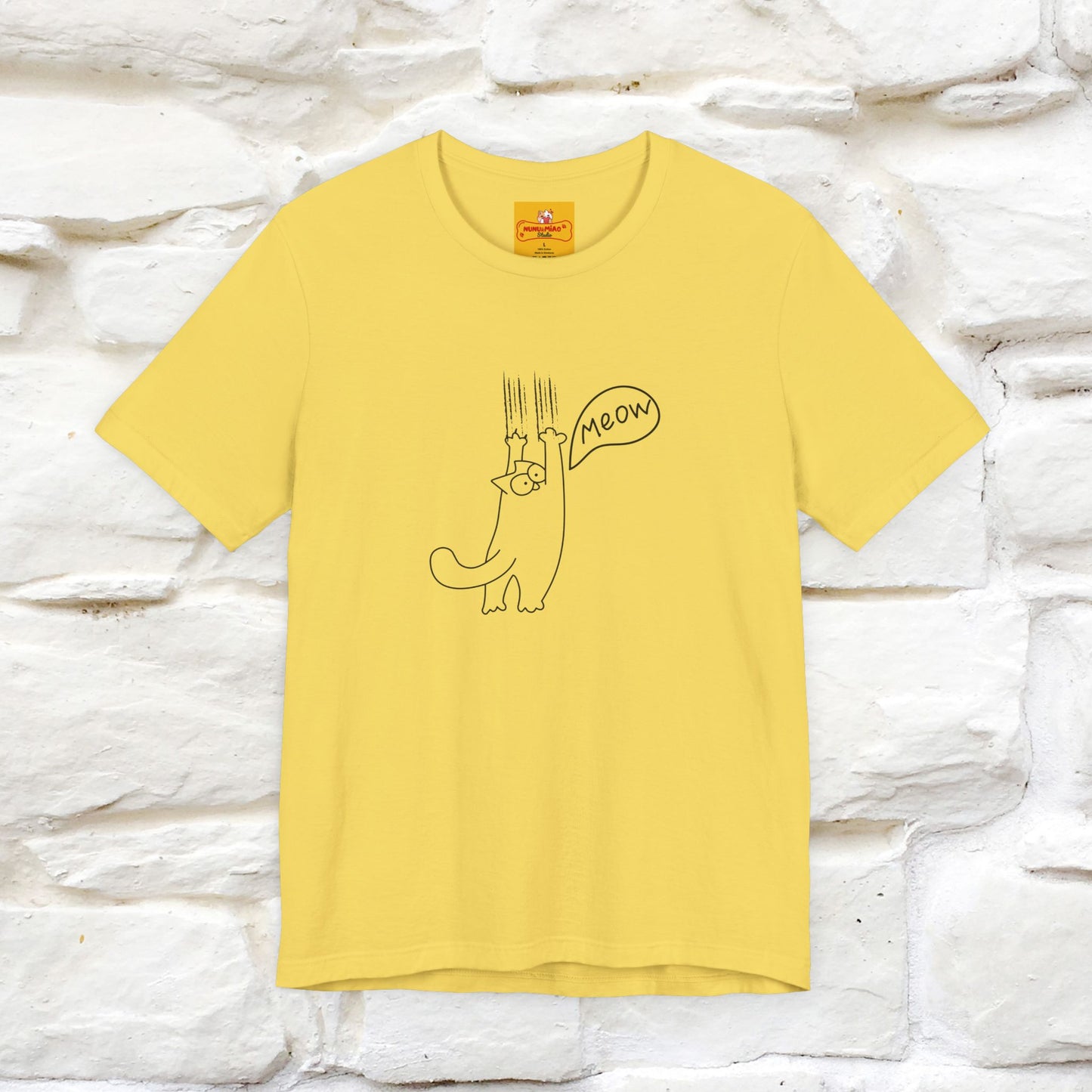 "Meow Meow Meow" Cat T-Shirt | Front & Back Design | Nunu&Miao Studio - Nunu&Miao Studio