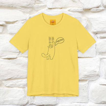 "Meow Meow Meow" Cat T-Shirt | Front & Back Design | Nunu&Miao Studio - Nunu&Miao Studio