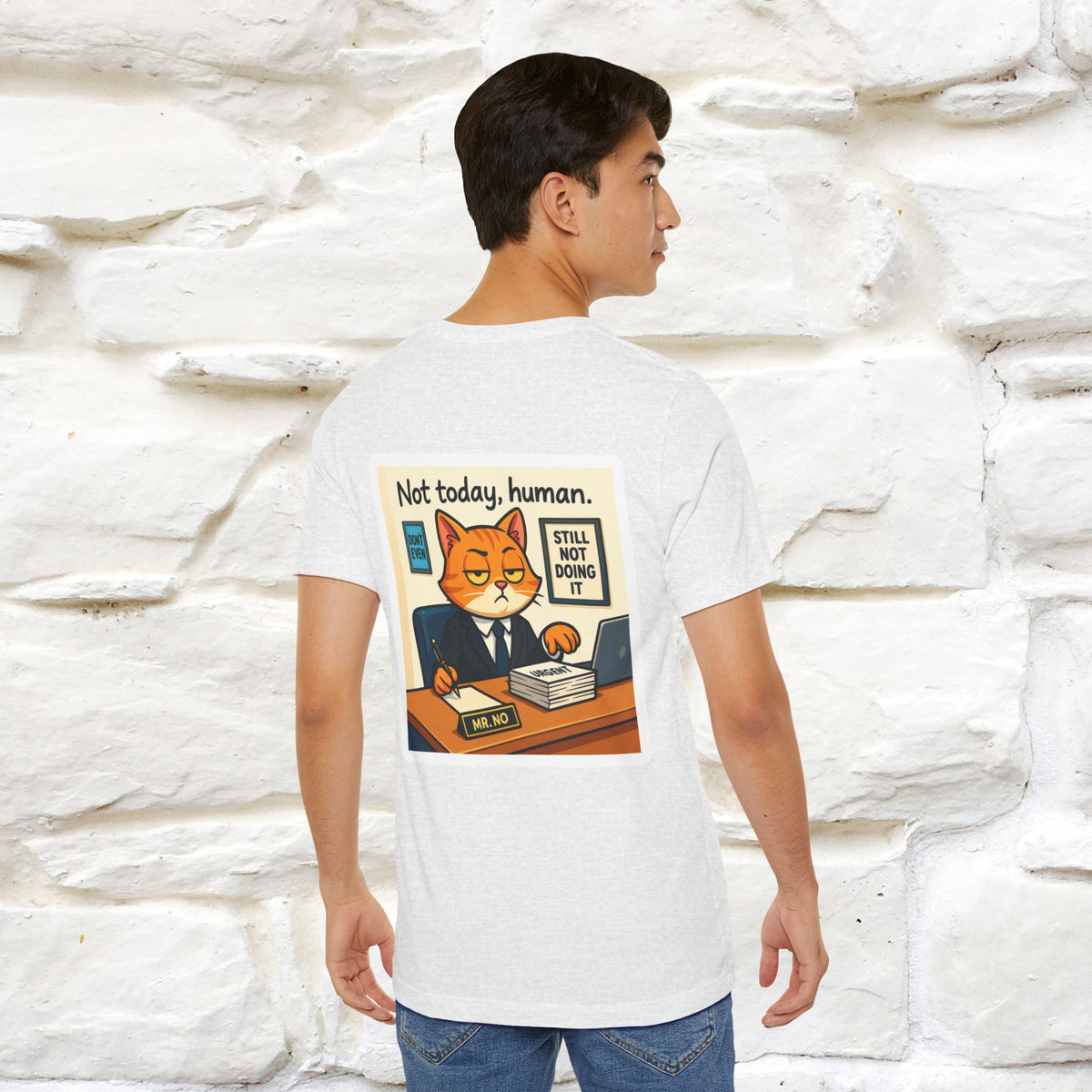 ''Not Today, Human''|  Sarcastic Cat T-Shirt | Front & Back Design | Nunu&Miao Studio