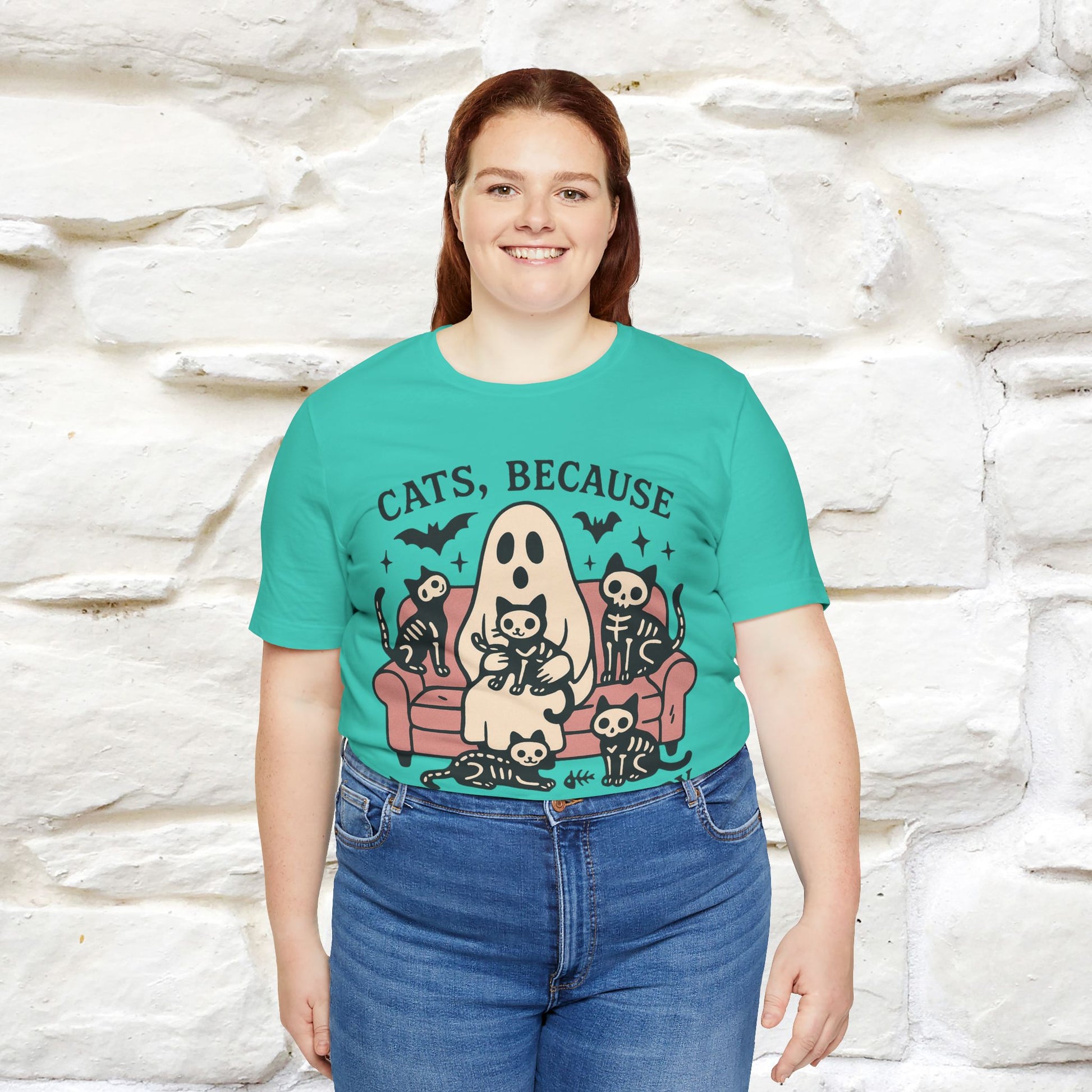"Cat Because People Are Creepy" Halloween Cat T-shirt |Nunu&Miao Studio - Nunu&Miao Studio