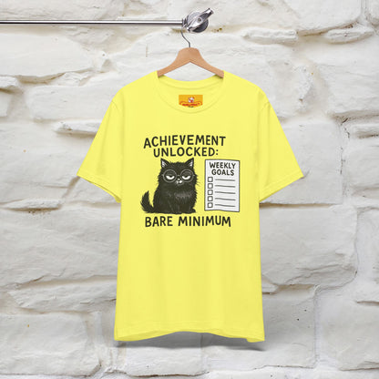 "Achievement Unlocked Bare Minimum." |Cat T-Shirt | Nunu&Miao Studio - Nunu&Miao Studio