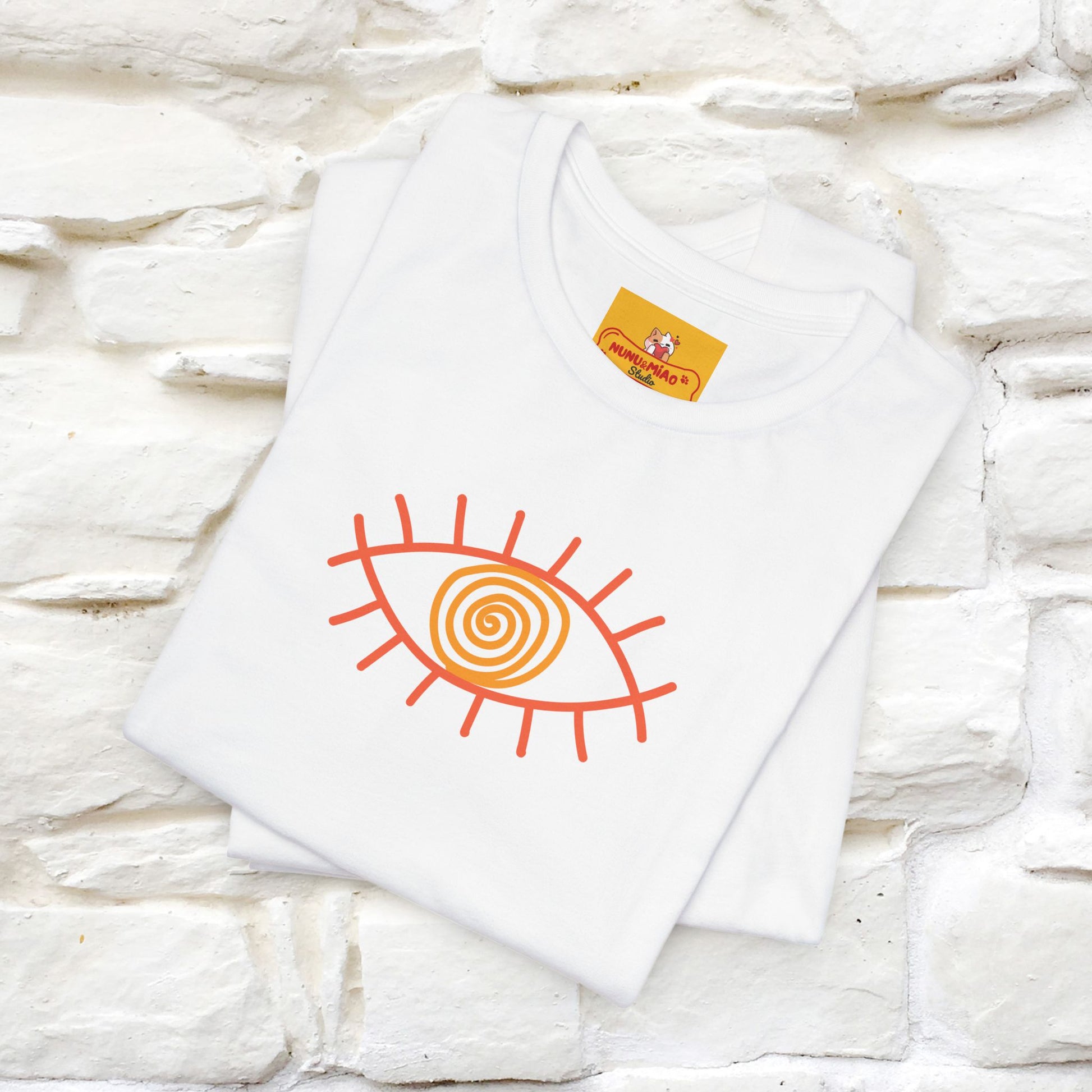 "The Hypnotic Meow'' Cat T-Shirt Front and Back Design | Nunu&Miao Studio - Nunu&Miao Studio