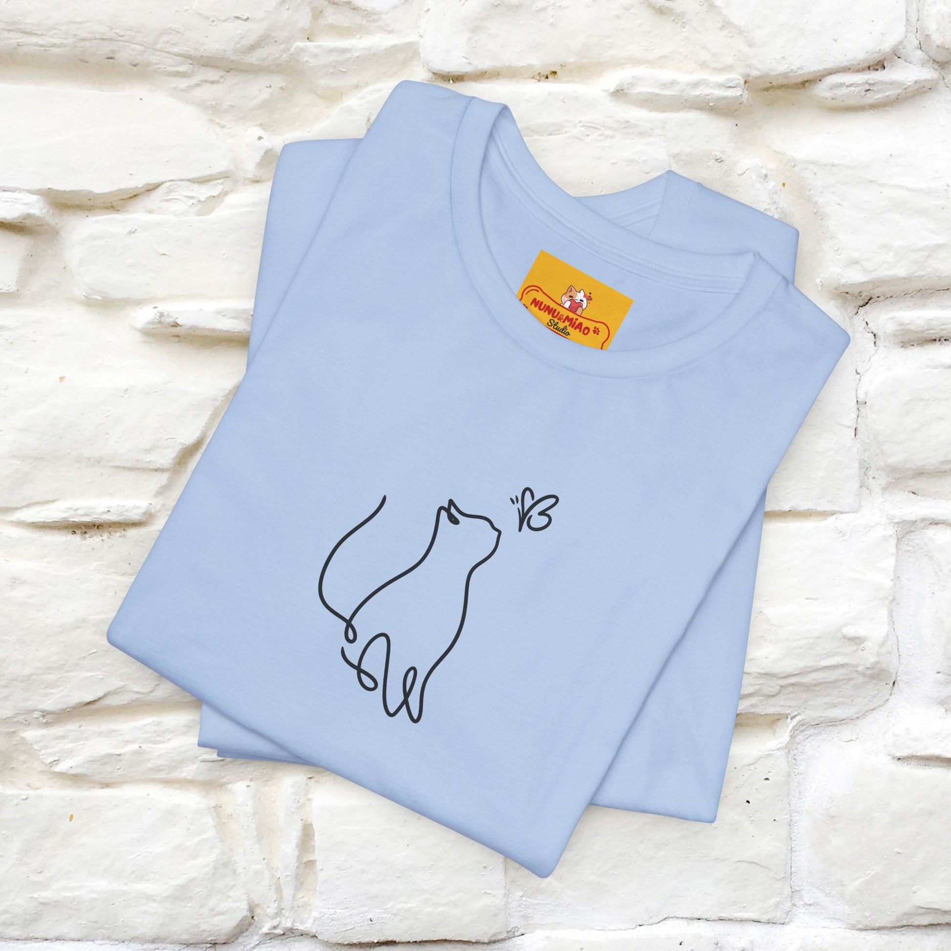 "Let Your Dreams Blossom'' Cat T-Shirt Front and Back Design | Nunu&Miao Studio - Nunu&Miao Studio