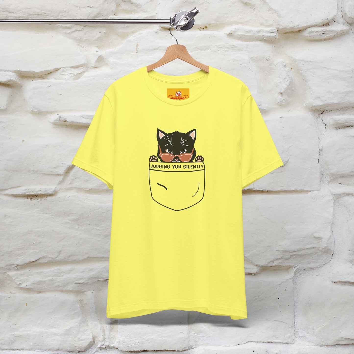 ''Judging You Silently'' | Cat T-Shirt for Men | Nunu&Miao Studio - Nunu&Miao Studio